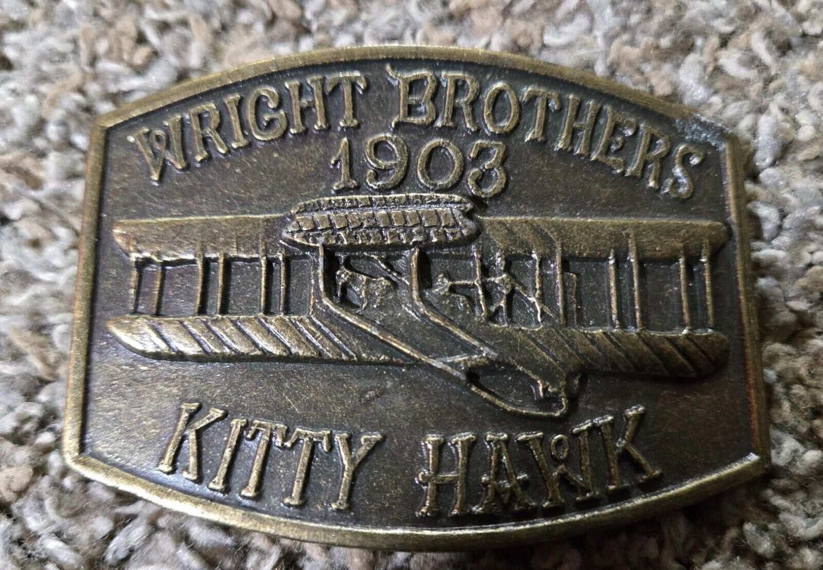 Designer Vtg Wright Brothers Kitty Hawk 1903 Belt Buckle 3”x 2.25" Size ONE SIZE - 1 Thumbnail