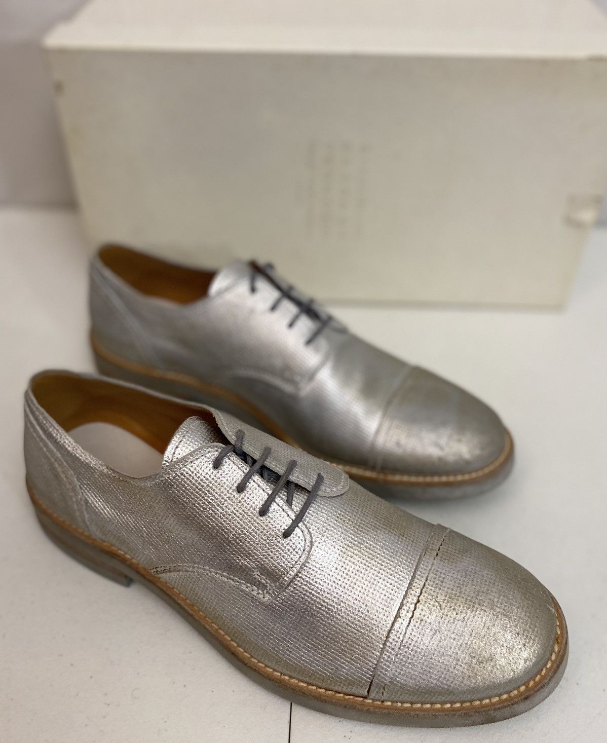 Maison Margiela Maison Margiela 22 🇮🇹 Silver treated TinMan Captoe 7 US New Size US 7 / EU 40 - 9 Thumbnail