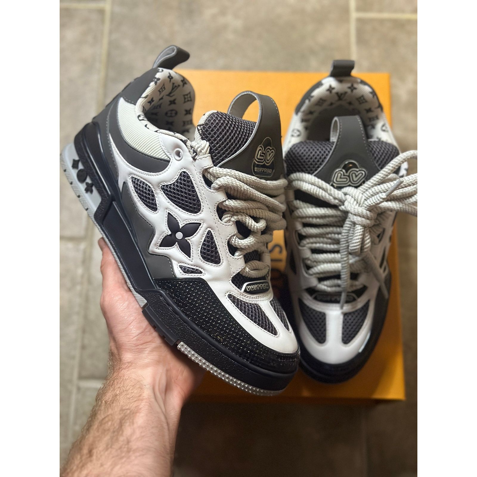 Louis Vuitton LV Skate Sneaker Grey White | Size 7.5UK