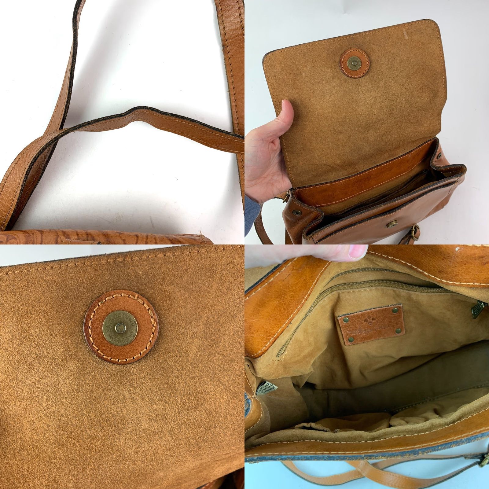 Patricia Nash Patricia Nash Tooled Leather Crossbody Purse Flap Handbag Crossbody Bag Brown 9.75in 9.25in Medium Floral Women Size ONE SIZE - 9 Thumbnail
