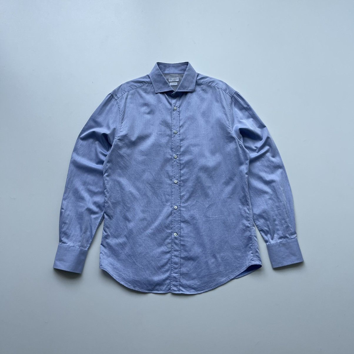 Brunello Cucinelli Brunello Cucinelli Slim Fit Cotton Button Ups Classic Shirt Size US XL / EU 56 / 4 - 1 Thumbnail