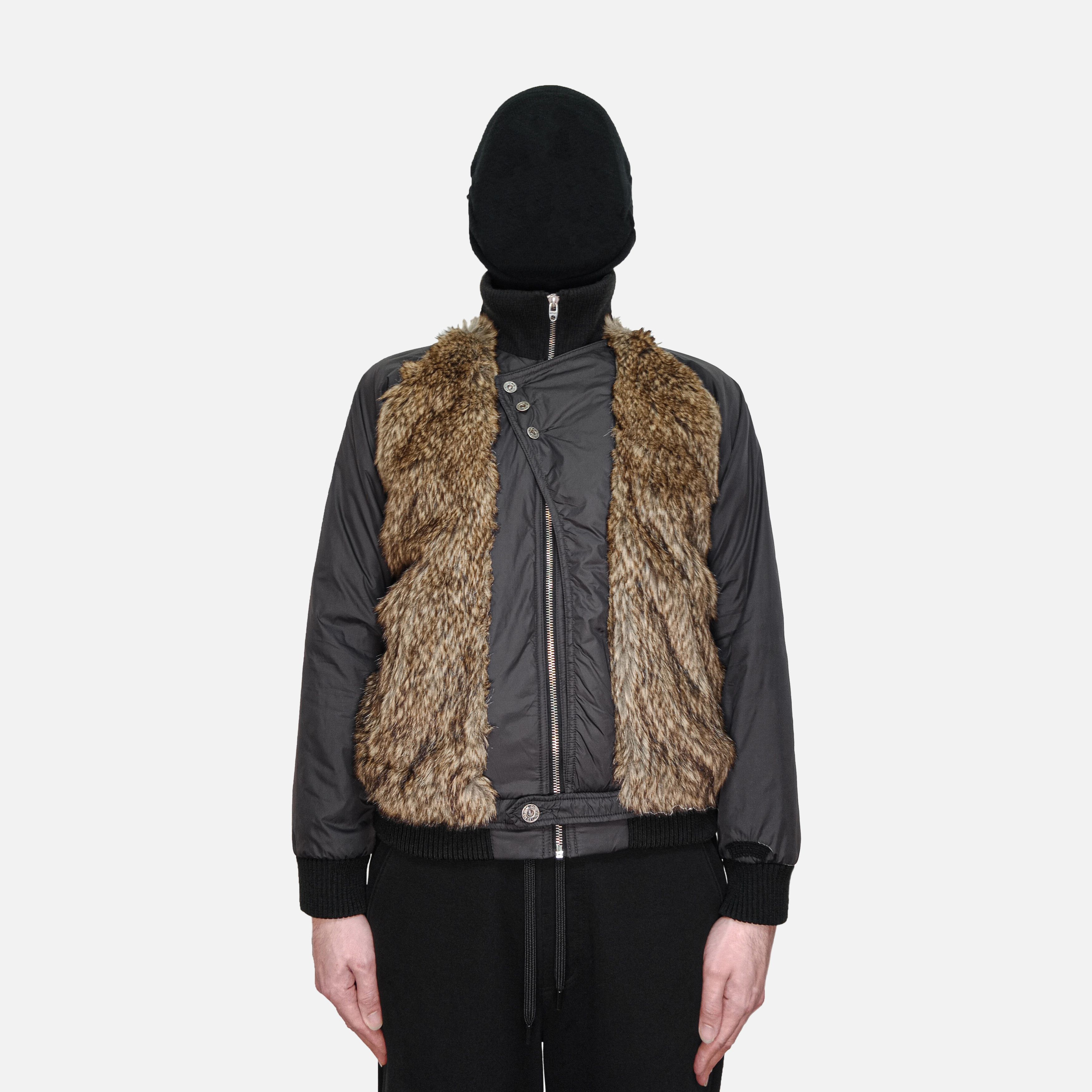 contrast fur detail bomber S