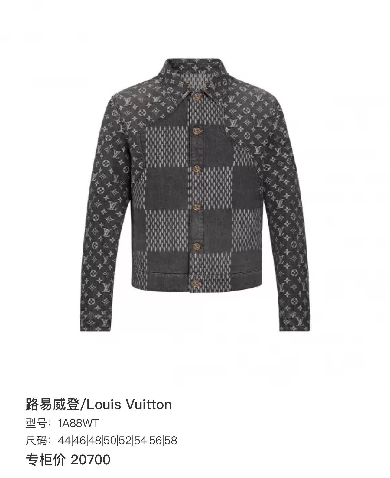 Louis Vuitton Louis Vuitton x Nigo Denim Jacket Gray 48 Size US M / EU 48-50 / 2 - 6 Thumbnail