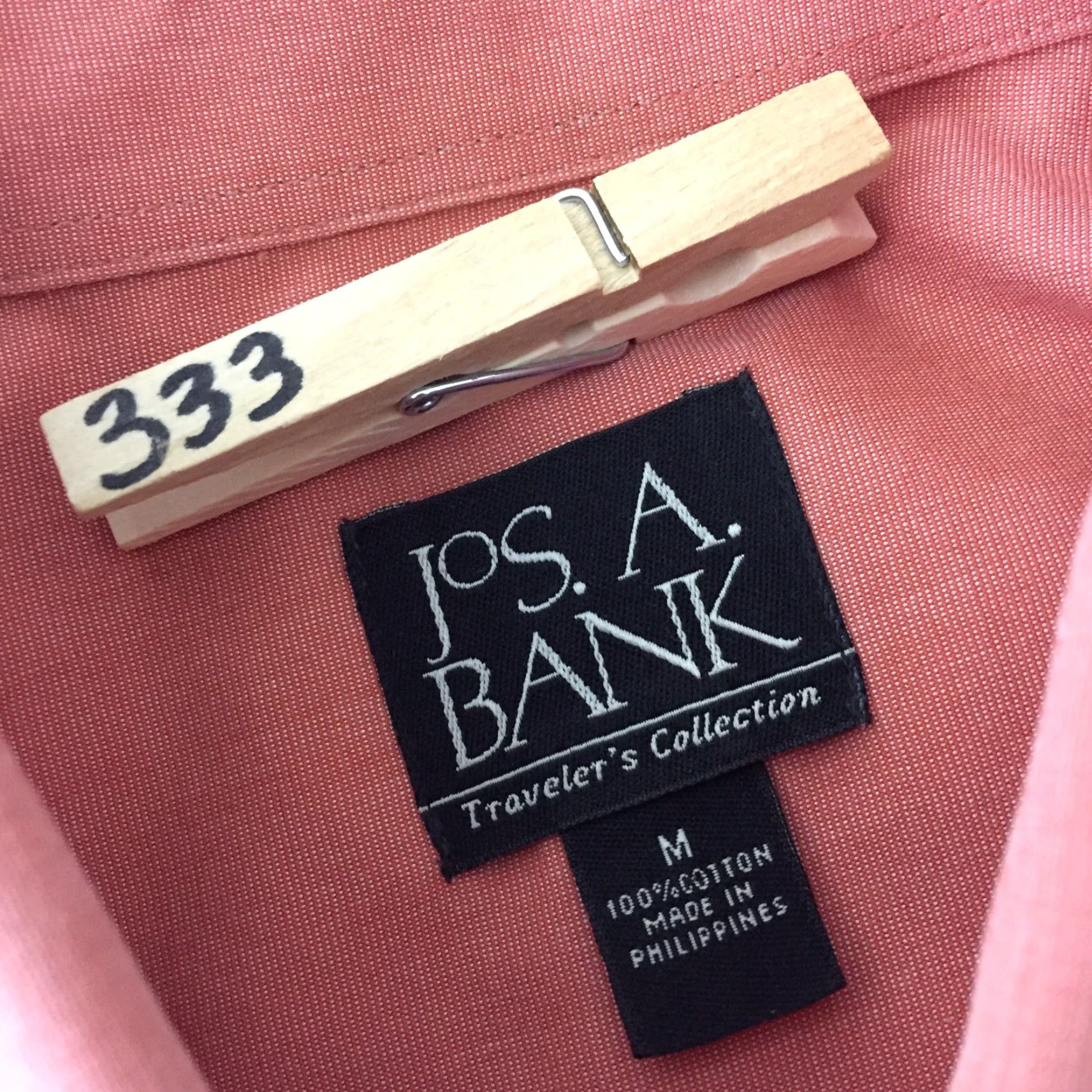Jos. A. Bank Jos A Bank Shirt Mens M Pink Short Sleeve Button-Up Casual Size US M / EU 48-50 / 2 - 7 Thumbnail