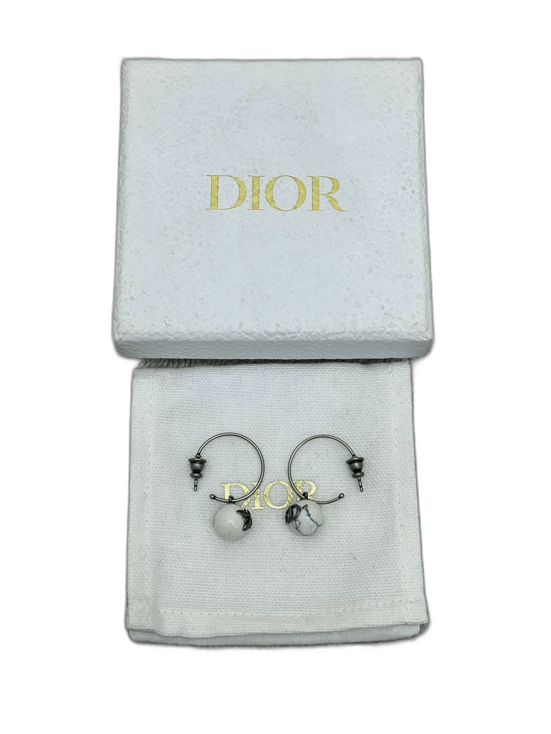 Dior Dior Dior Marble Pattern Bead Earrings-2507 Size ONE SIZE - 1 Thumbnail