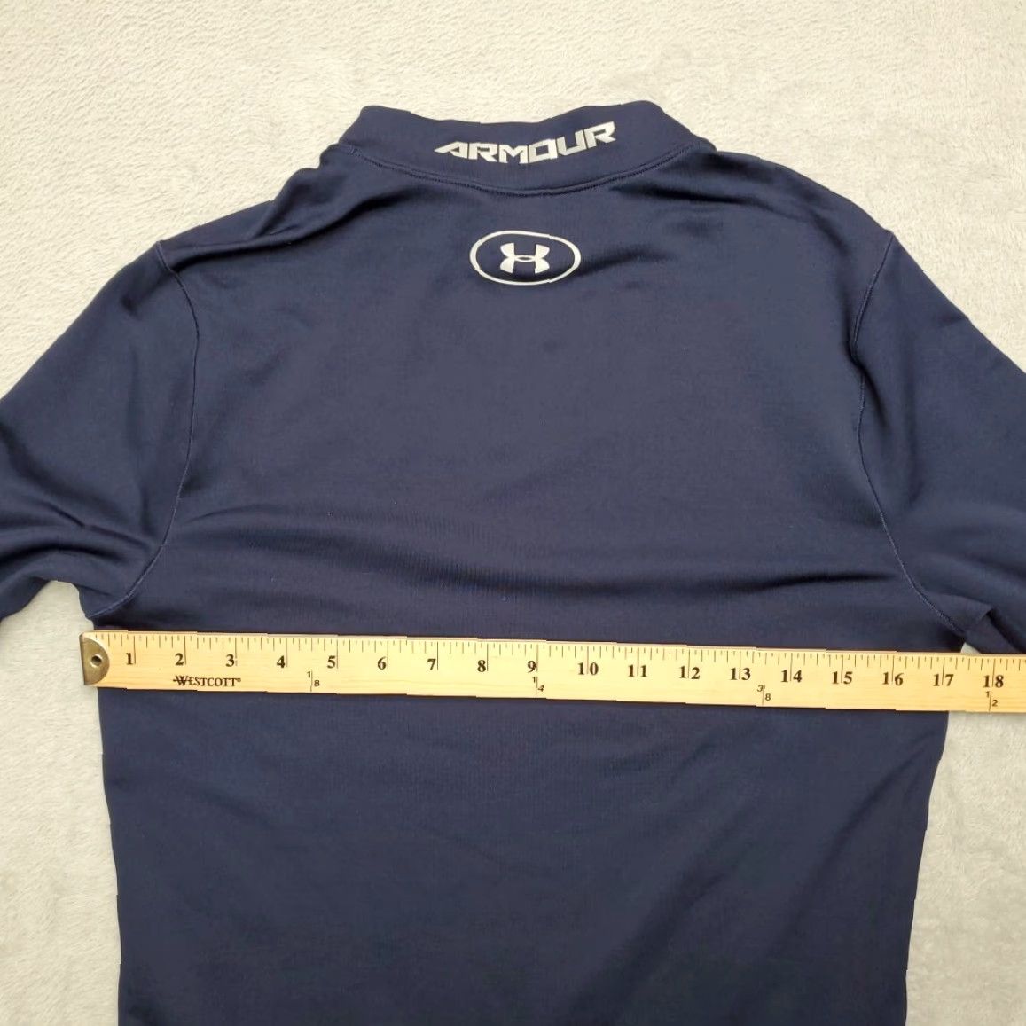 Under Armour Under Armour Shirt Mens Small Blue Fitted ColdGear Armour Mock Baselayer 1320805 Size US S / EU 44-46 / 1 - 7 Thumbnail