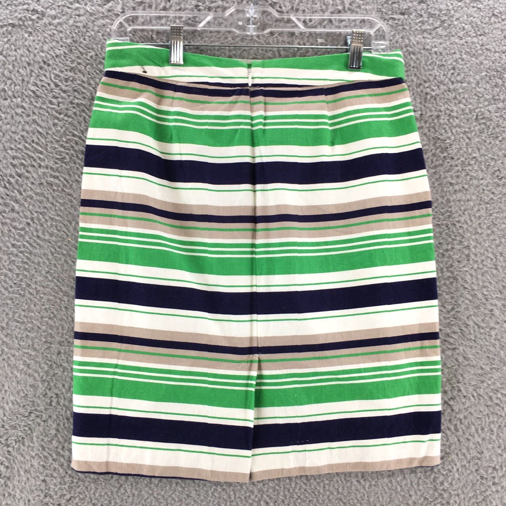 Banana Republic Banana Republic Skirt Womens 4 Multicolor Back Zip Slit Casual Knee Length Striped Straight & Pencil Womens Size 12 Size 34" / US 12 / IT 48 - 4 Thumbnail