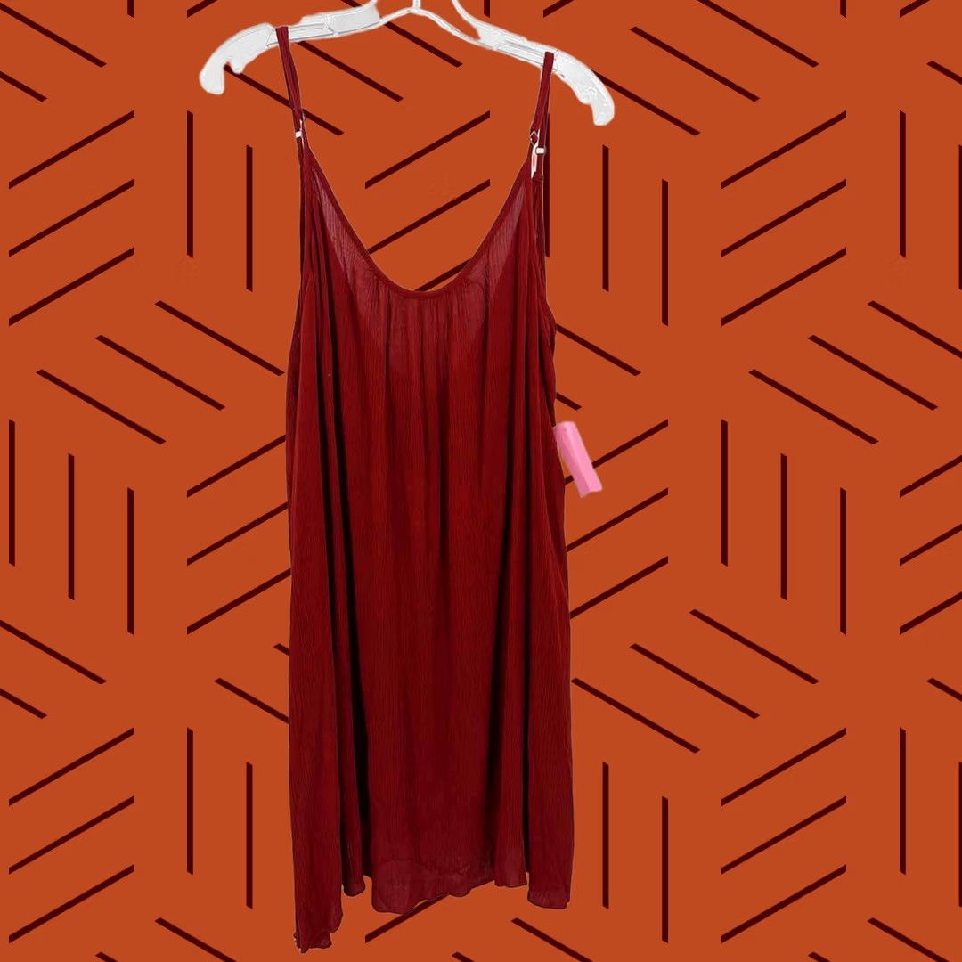 Vintage Elan Red Size Medium Short Sleeveless Dress Size 32" / US 10 / IT 46 - 1 Thumbnail