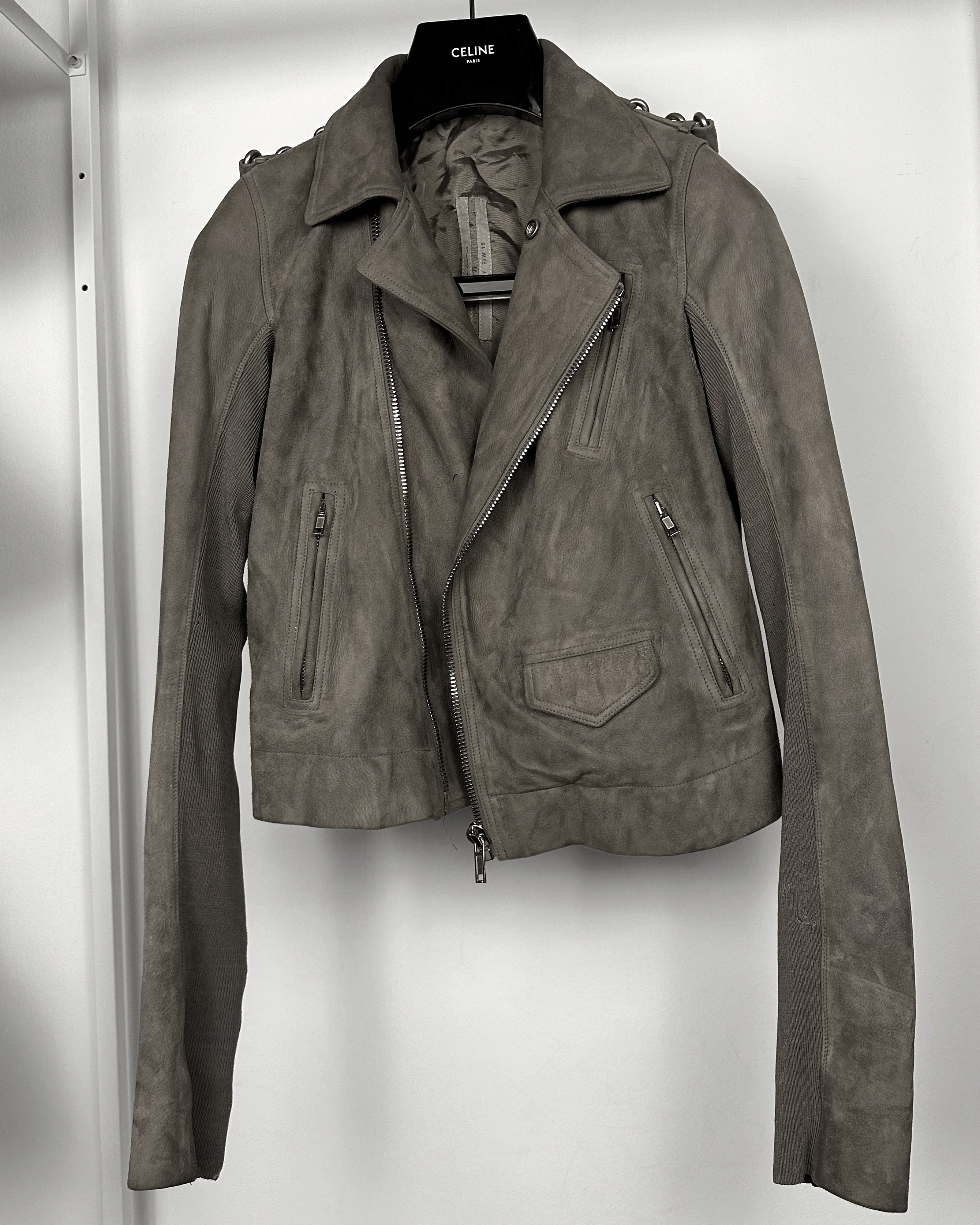Rick Owens Rick Owens Chain Stooges Biker Suede Leather Jacket Size US S / EU 44-46 / 1 - 4 Thumbnail