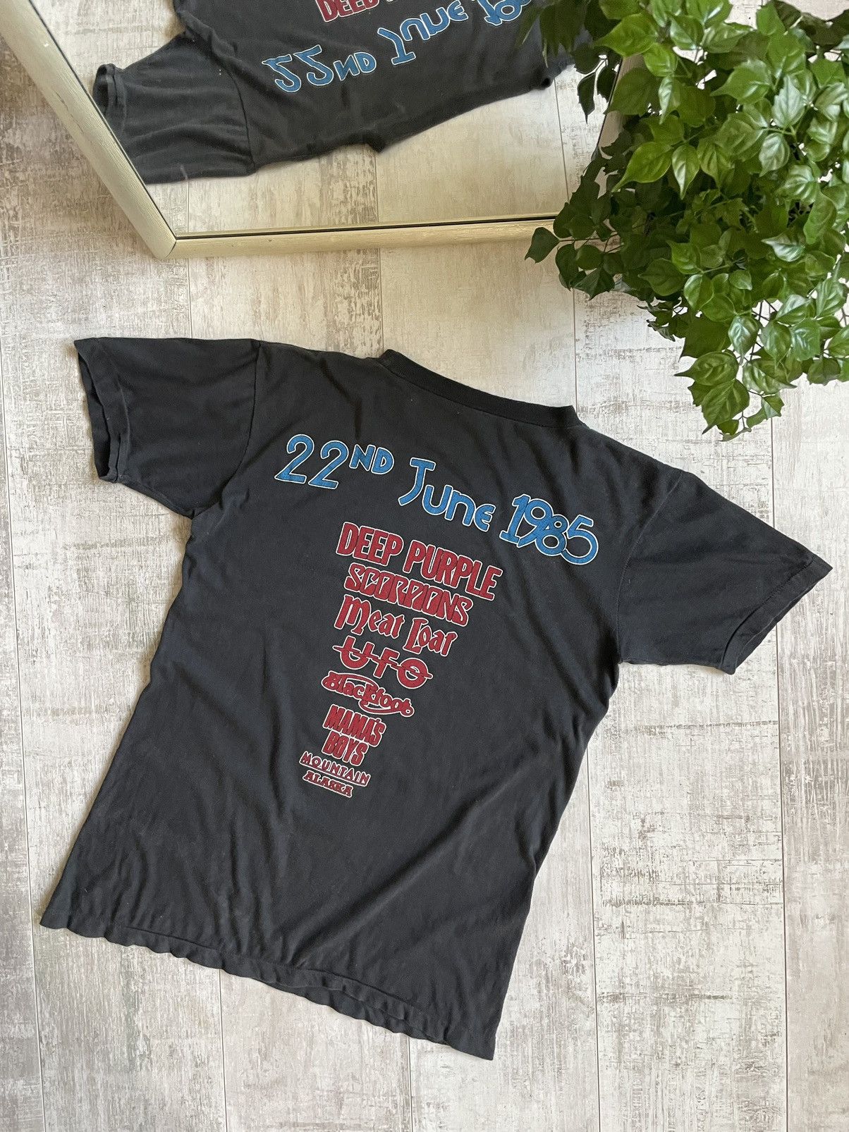 Band Tees × Vintage 1985 Vintage KNEBWORTH Fayre T-Shirt Tour (Deep Purple) Size US S / EU 44-46 / 1 - 2 Thumbnail