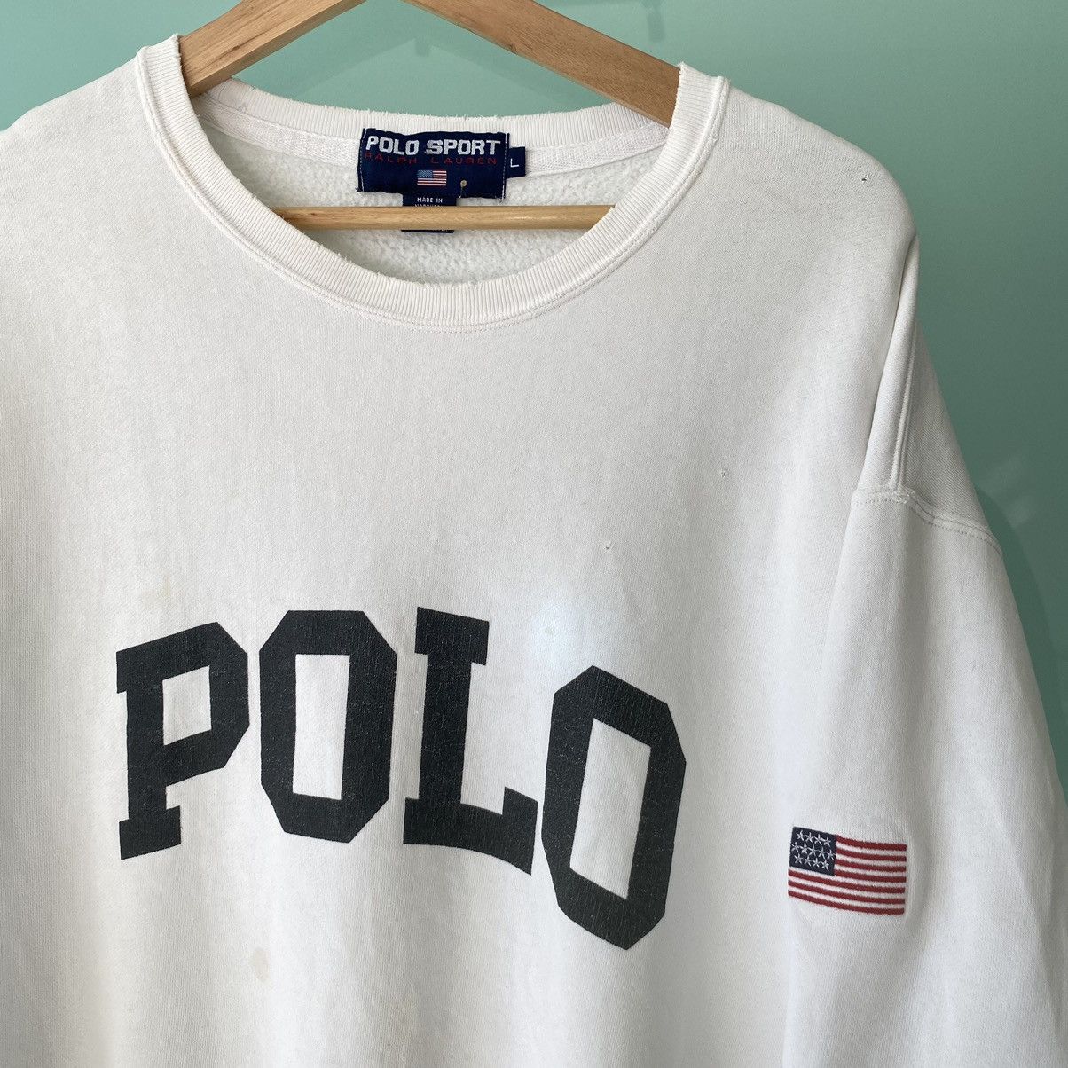 Polo Ralph Lauren Thrashed Vintage 90s Polo Sport Ralph Lauren ERD GRUNGE Size US L / EU 52-54 / 3 - 2 Thumbnail