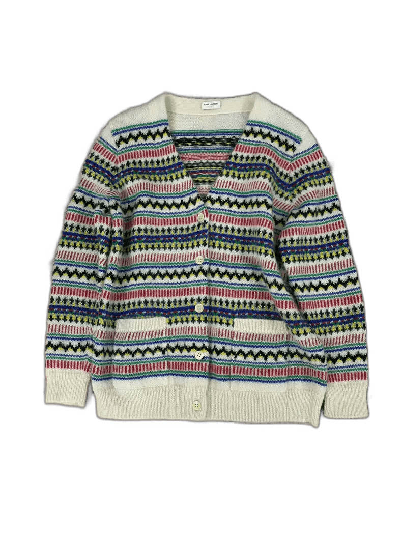 Saint Laurent Paris saint laurent colorful knit cardigan xs-2507 Size US XS / EU 42 / 0 - 7 Thumbnail