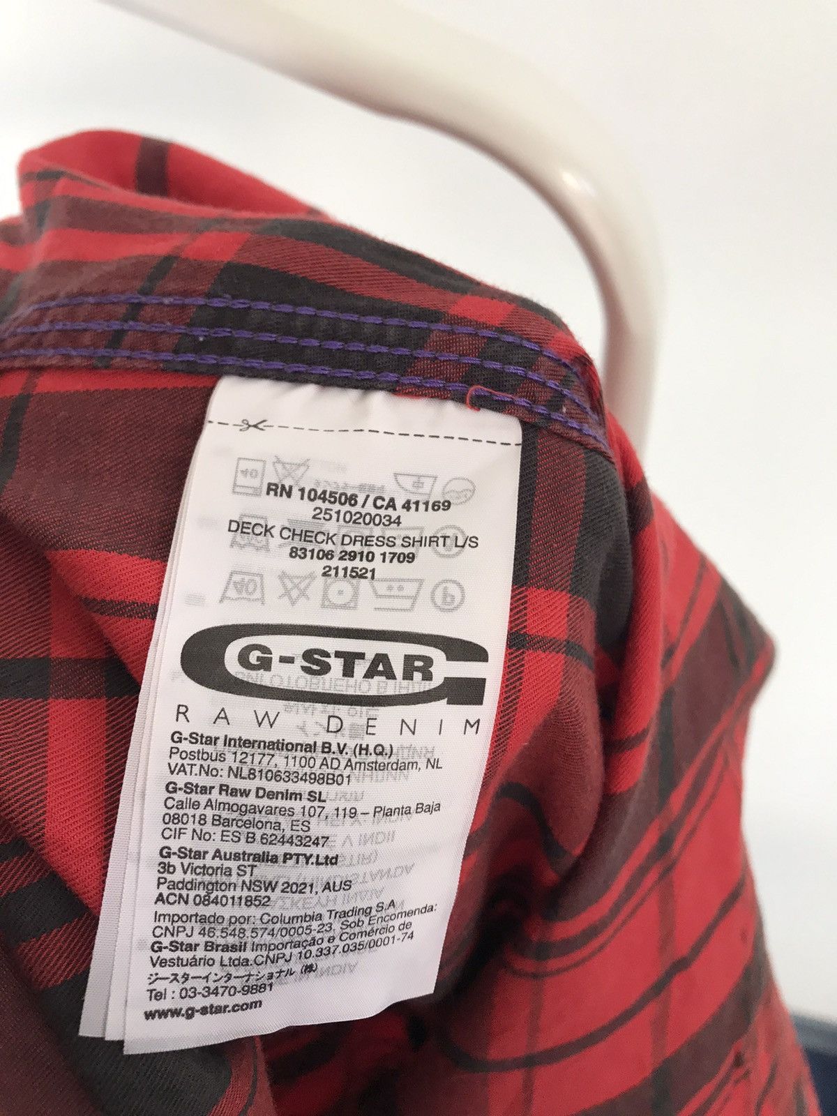 G-Star G-Star Raw Deck Check Dress Shirt L/S Size US M / EU 48-50 / 2 - 4 Thumbnail