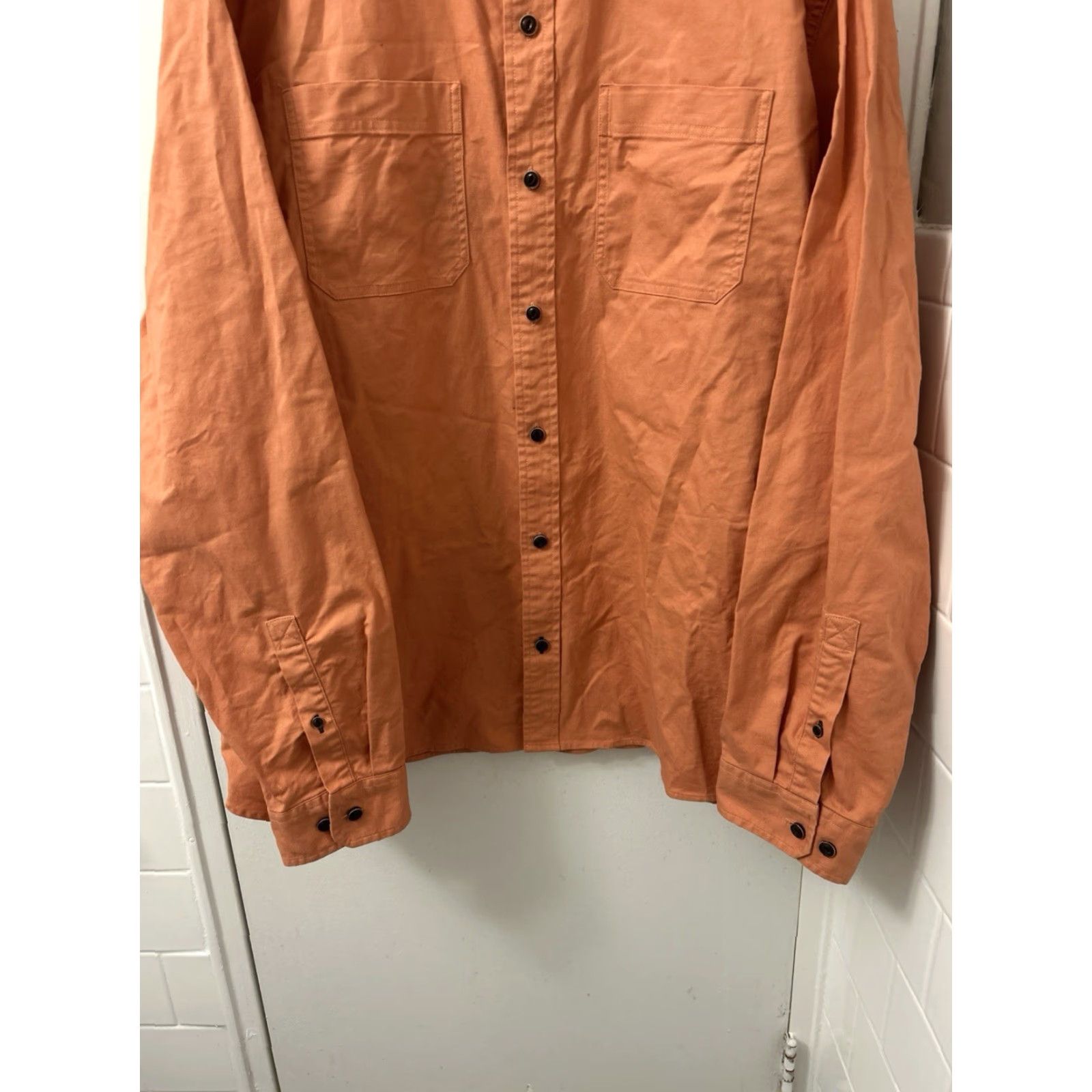 Vintage LL Bean Twill Shirt Mens 2XL Orange Button-Up L/S Casual Modern Fit Beanflex Pocketed - Mens Size US XXL / EU 58 / 5 - 3 Thumbnail