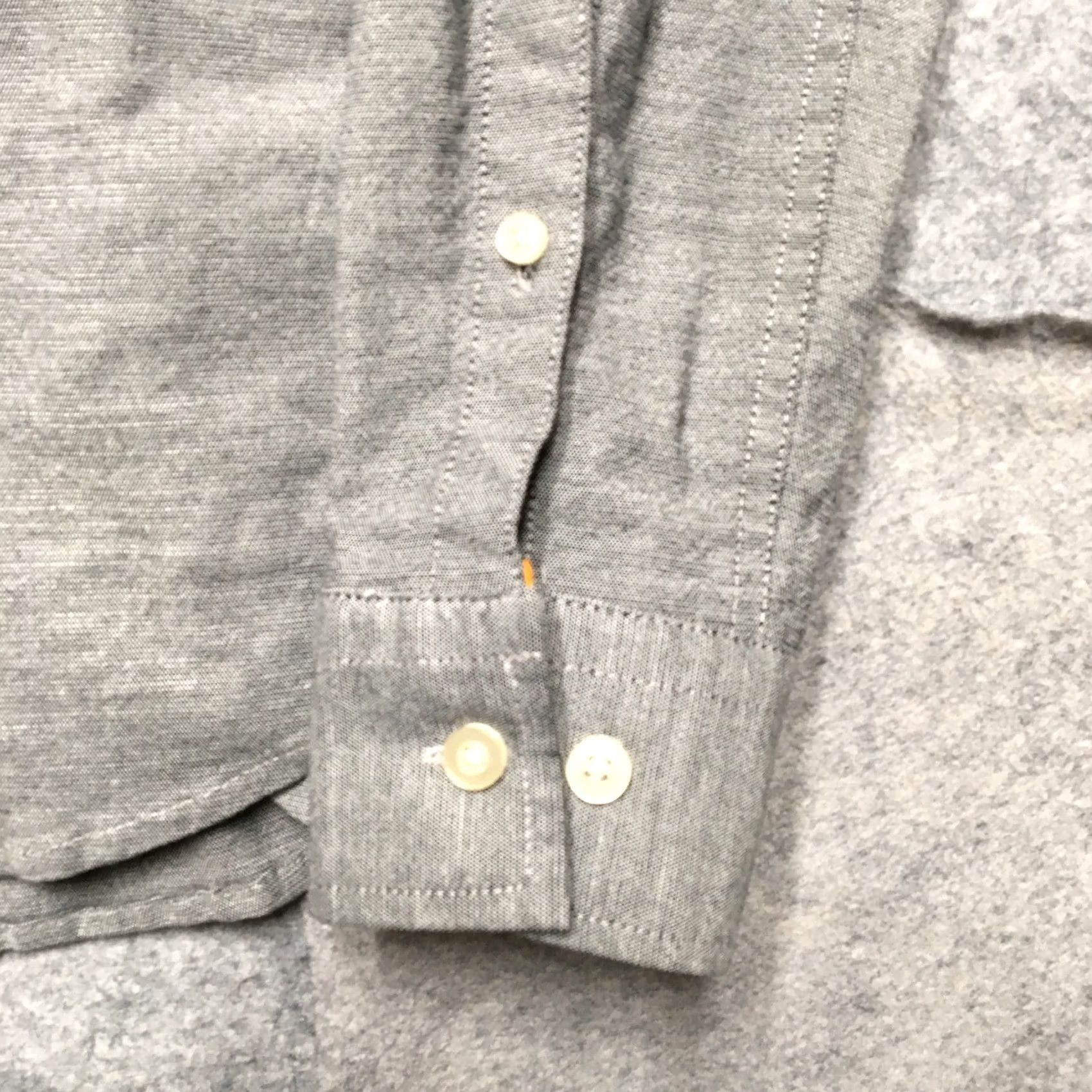 Vintage DU/ER Button-Down Shirt Mens L Gray Cotton Blend Knit 9-to-9 Performance Casual Dress Shirt Regular Size US L / EU 52-54 / 3 - 2 Thumbnail