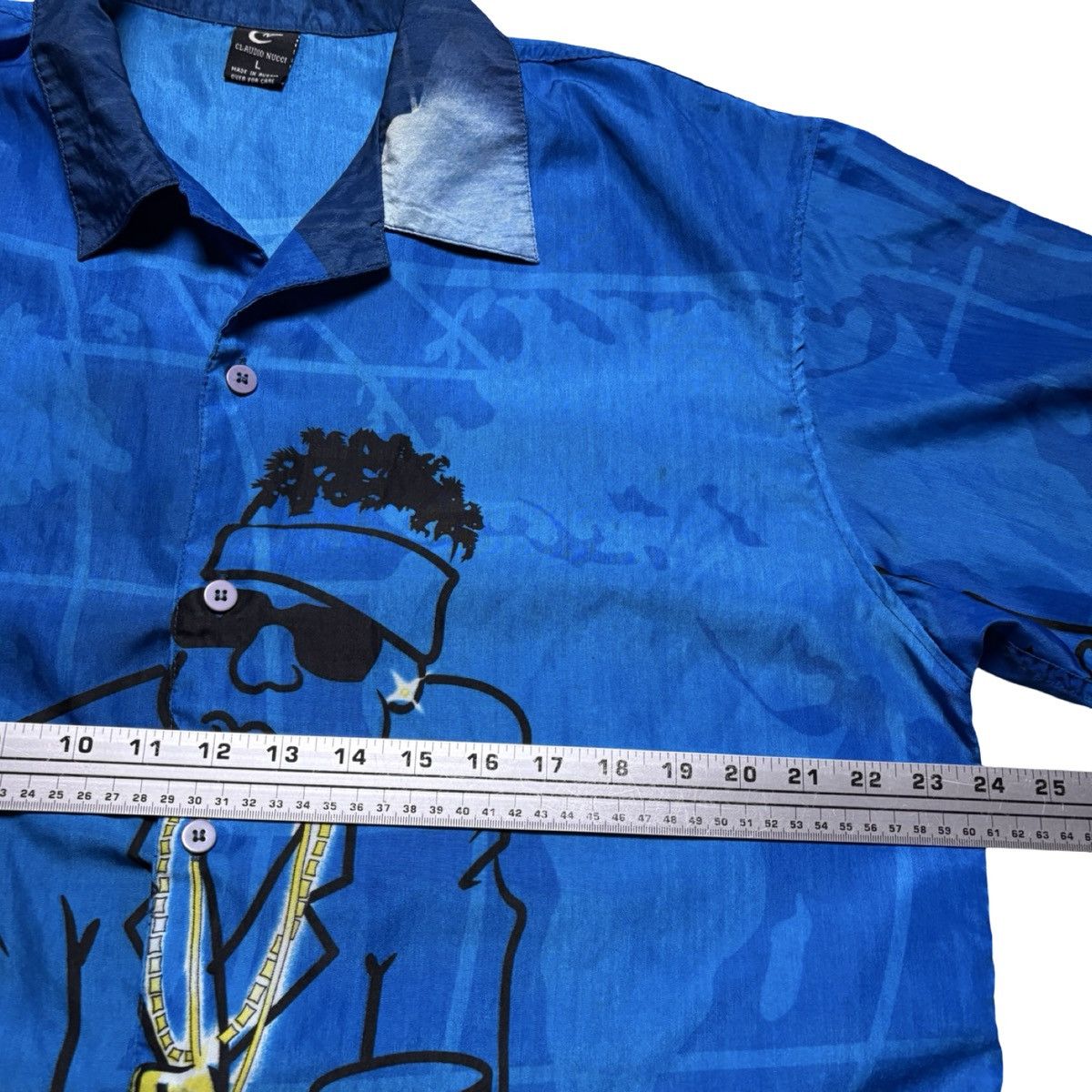 Other Vintage 90s Claudio Nucci Hip Hop AOP Button Down Shirt L Size US L / EU 52-54 / 3 - 4 Thumbnail