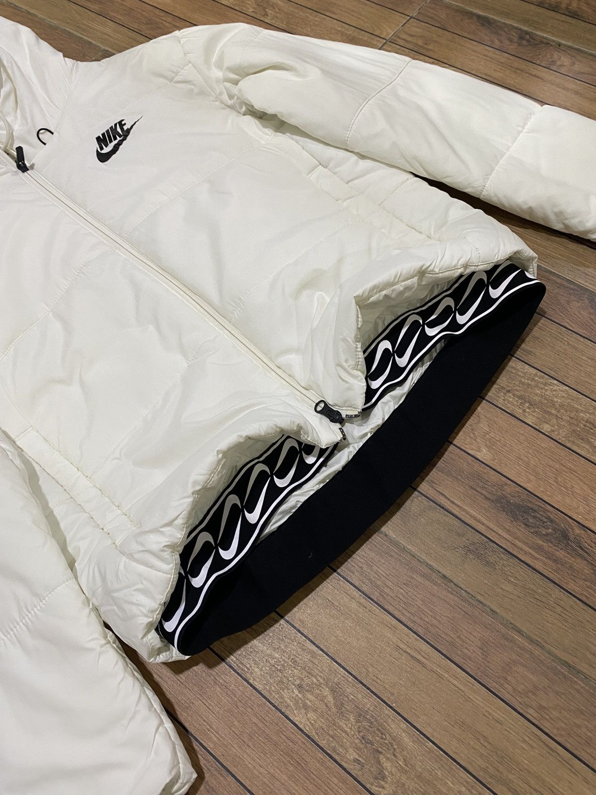 Nike Nike Sportswear White Hooded Puffer Jacket Size L Size L / US 10 / IT 46 - 4 Thumbnail