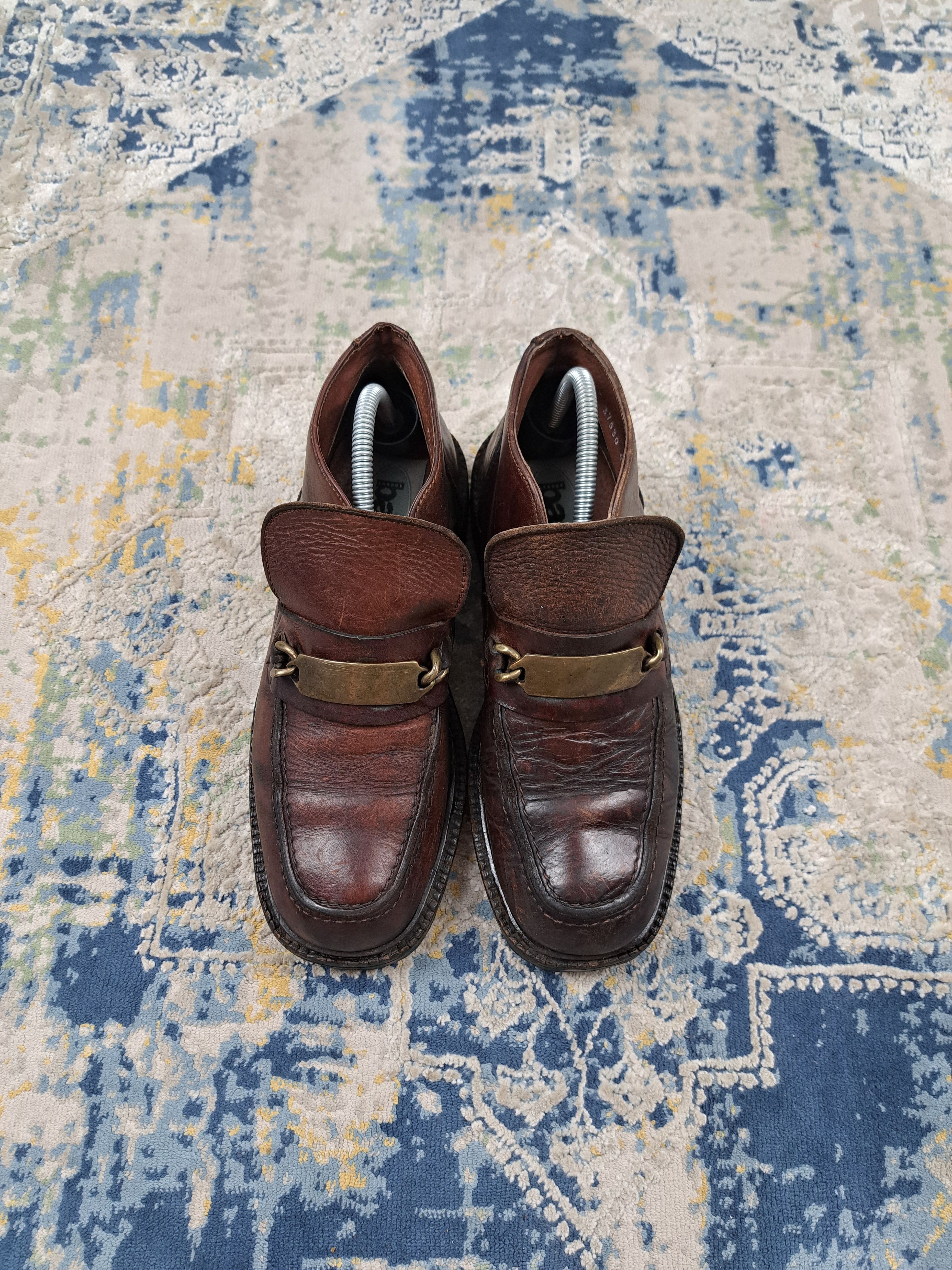 Vintage 80s Base London Chunky Leather Boots Rave Like Seditionaries Size US 7 / EU 40 - 6 Thumbnail