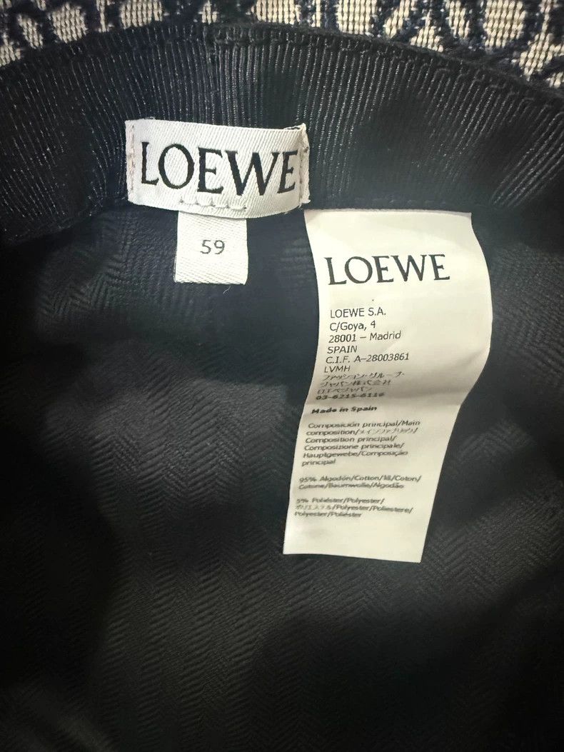 Loewe LOEWE size 59 Bucket hat with embroidered jacquard logo, ca Size ONE SIZE - 5 Thumbnail