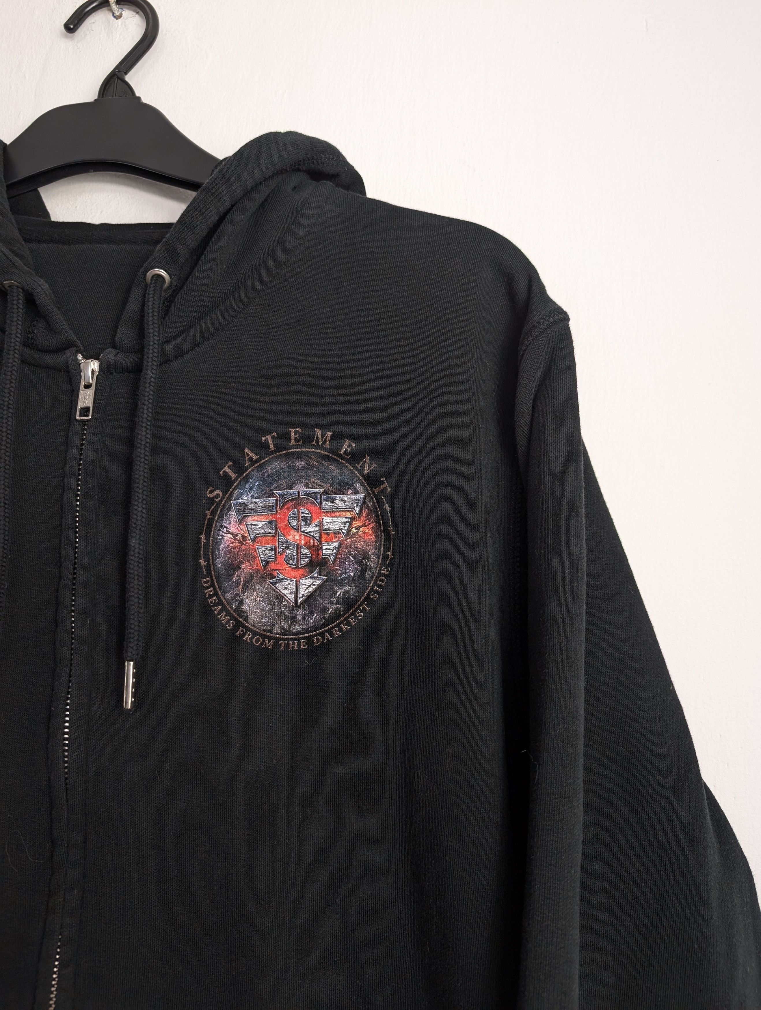 Band Tees × Meals Statement Black Zip Hoodie Hardrock Metal Album Cover Size US XXL / EU 58 / 5 - 4 Thumbnail