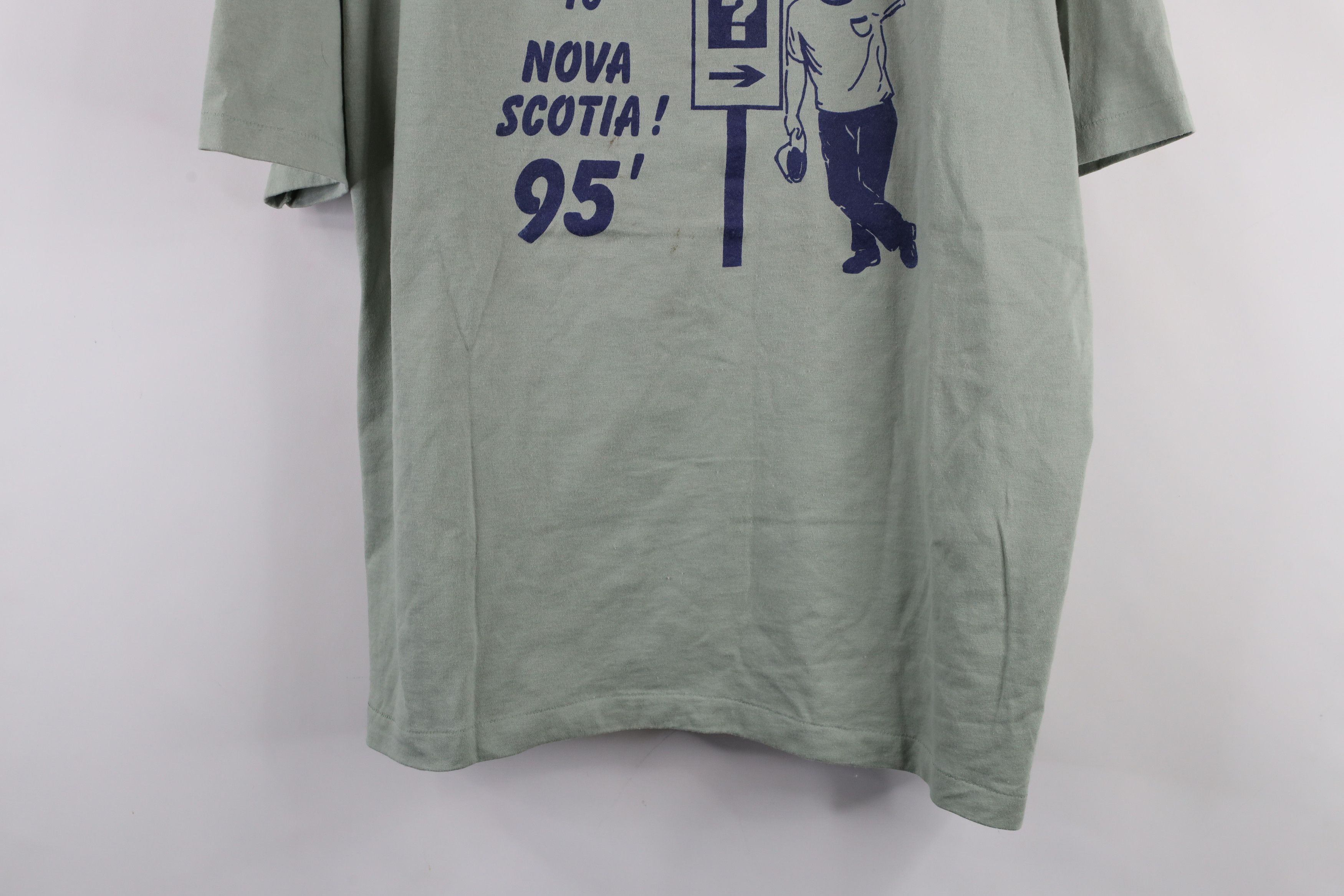 Vintage Vintage 90s Nova Scotia Airplane Club T-Shirt Green USA Size US XL / EU 56 / 4 - 3 Thumbnail