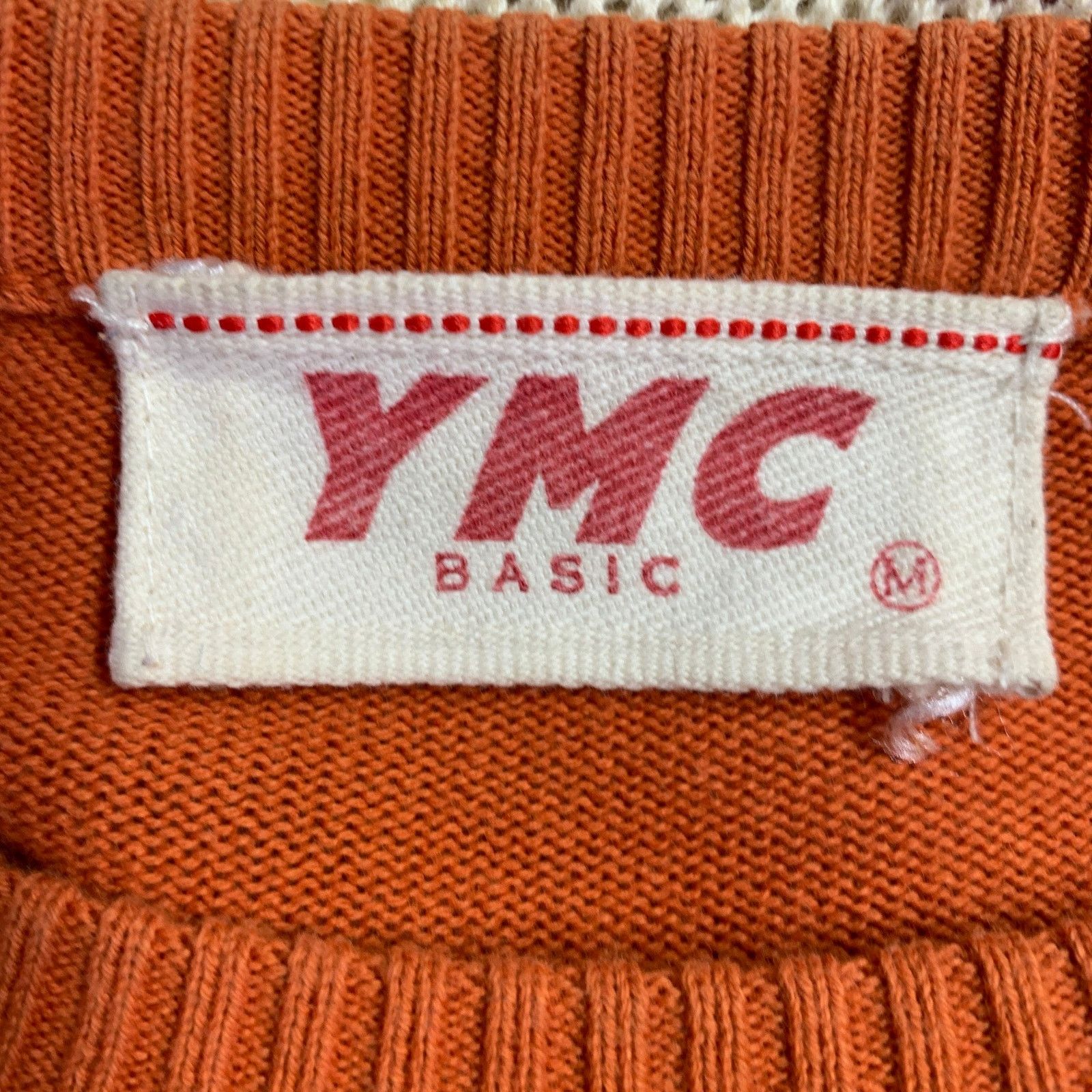YMC YMC Size M Orange Cream Stripe Cotton Mixed Pattern Pullover Size US M / EU 48-50 / 2 - 5 Thumbnail