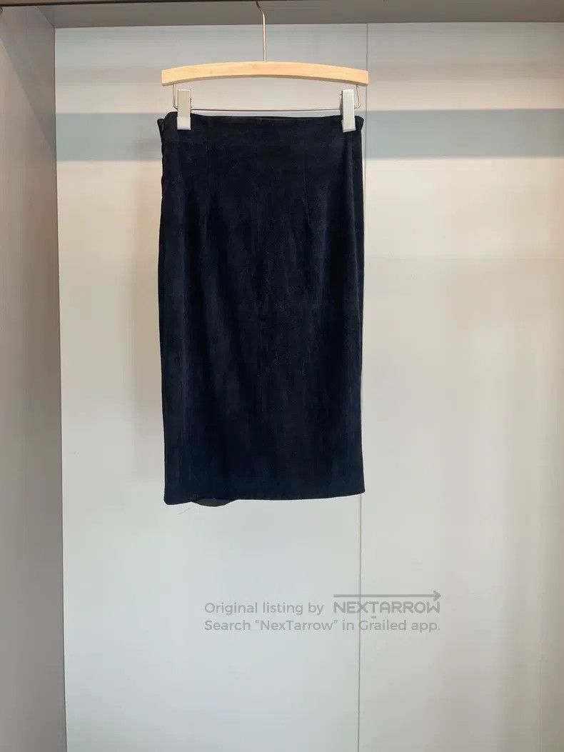 Brunello Cucinelli Brunello Cucinelli Black Leather Skirt Size 26" / US 2 / IT 38 - 2 Thumbnail