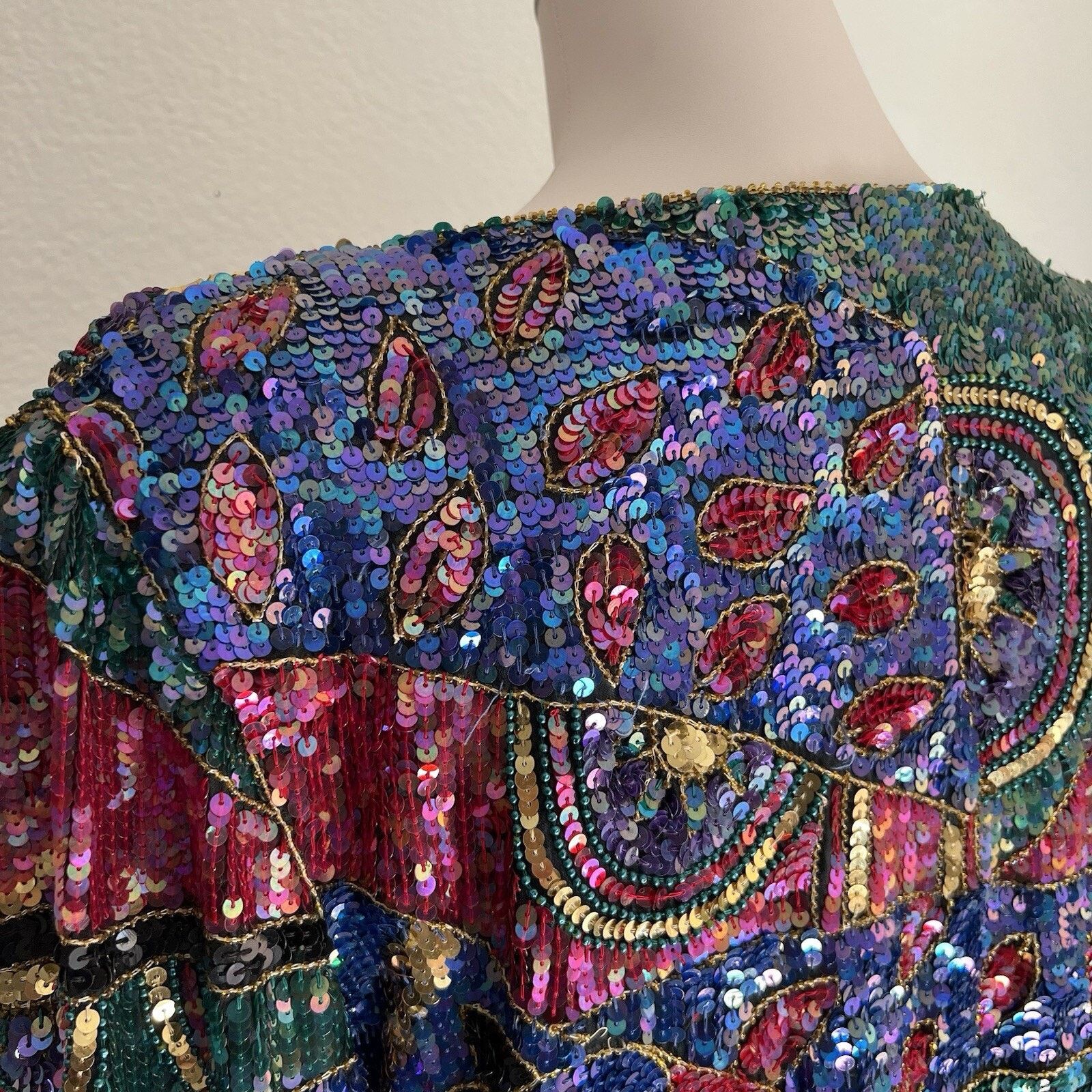 Other 100% Silk Vintage Jean for Joseph Le Bon (M) Sequin Jacket Size M / US 6-8 / IT 42-44 - 6 Thumbnail