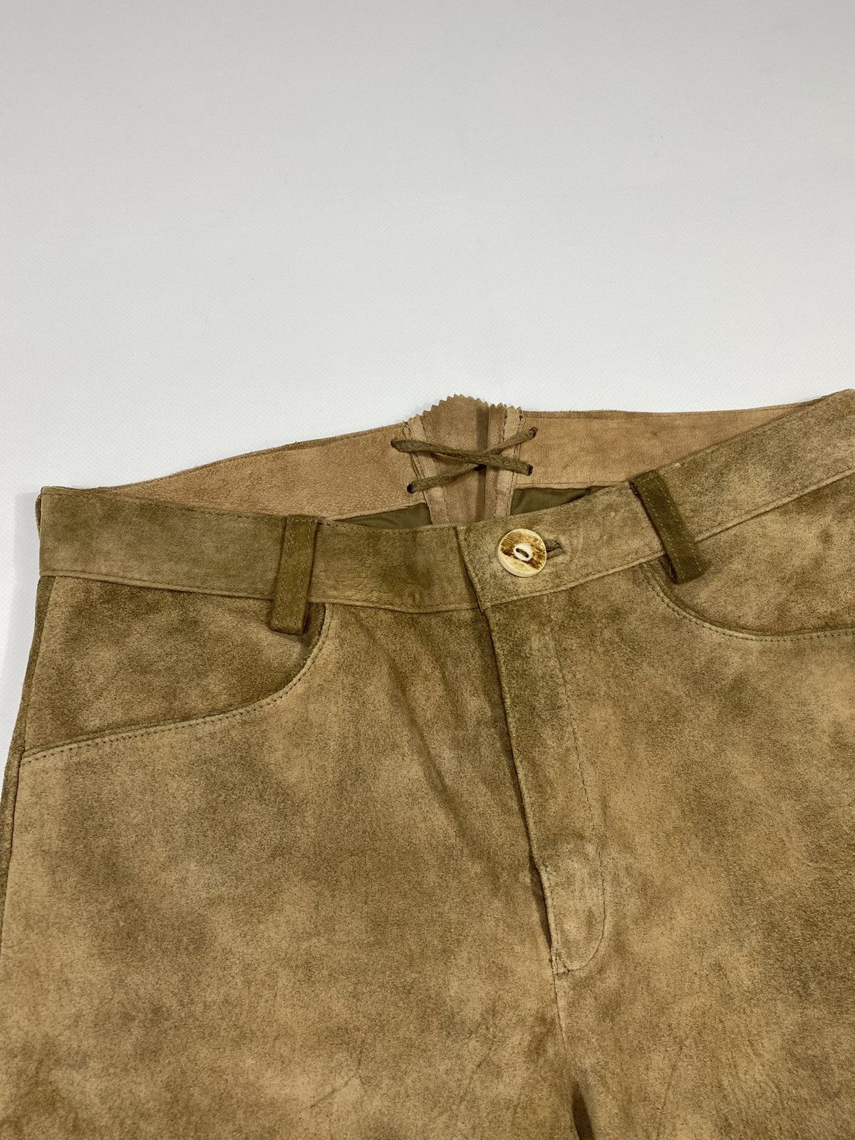 Genuine Leather 🔥LASTDROP🔥 Leather Spieth Wensky Traditional Leather Shorts Size 31" - 5 Thumbnail