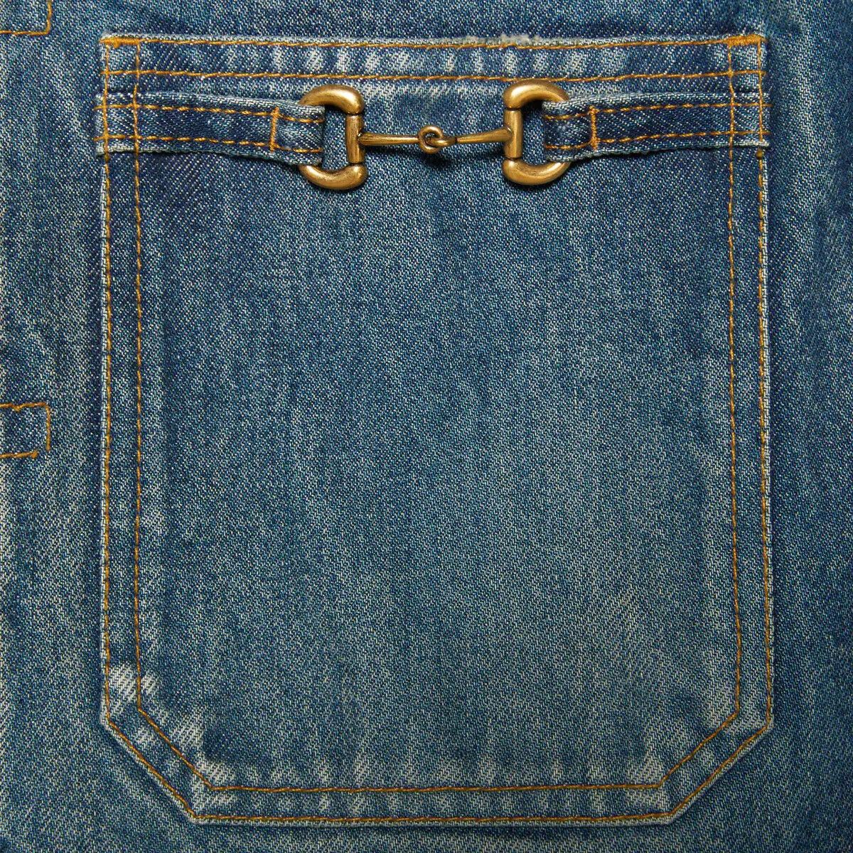 Gucci o1mt1gz0725 Denim Jacket With Horsebits in Blue Size US L / EU 52-54 / 3 - 8 Thumbnail