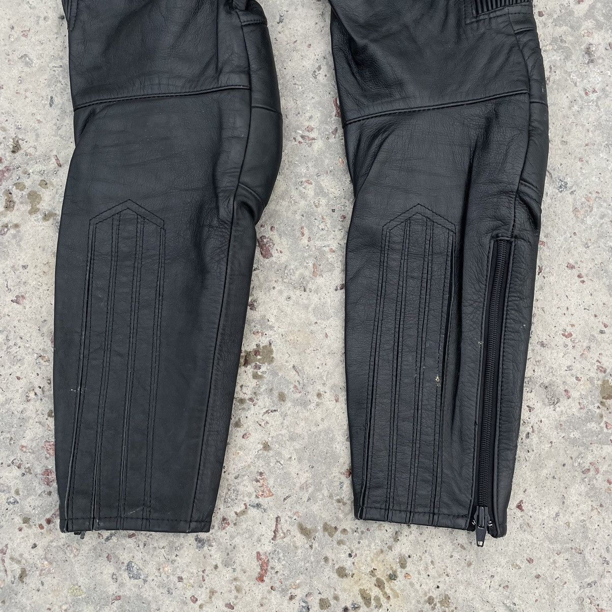 Other Vintage Moto Pants 28 Real Leather 90s Y2K Style USA Size US 28 / EU 44 - 5 Thumbnail