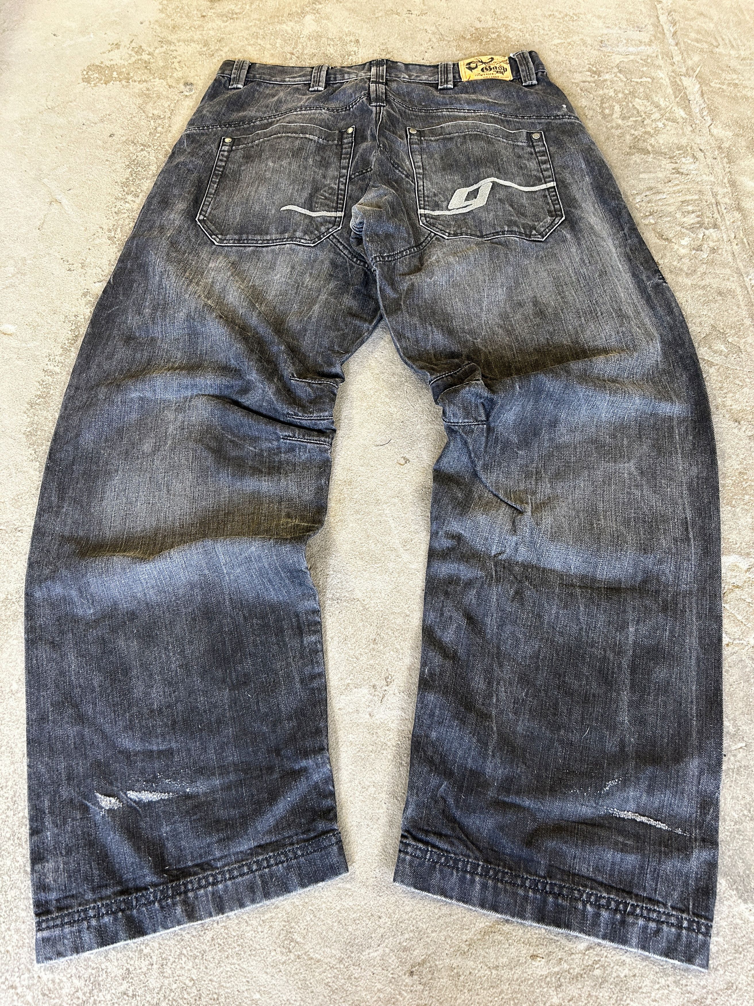 image of Archival Clothing x Avant Garde Vintage Japanese Style Distressed Junya Style Black Denim (Size 32)