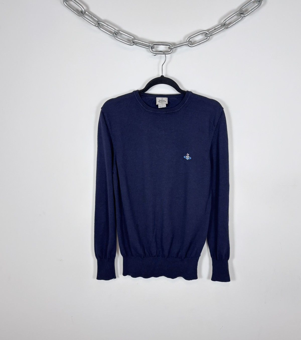 Vivienne Westwood Vivienne Westwood Men’s Navy Blue Wool Sweater Jumper Size US L / EU 52-54 / 3 - 1 Thumbnail