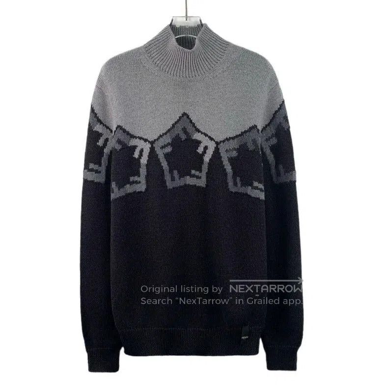 Fendi Fendi Colorblock Letter Star Wool Sweater. Size US M / EU 48-50 / 2 - 1 Thumbnail
