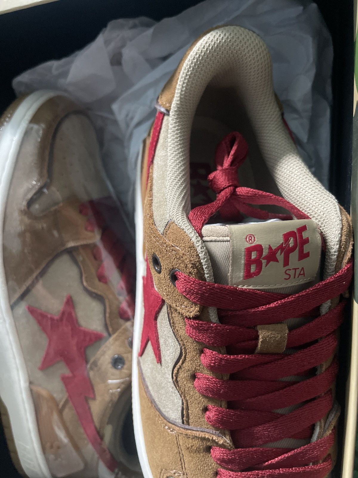 Bape Bape Sk8 Sta Low Wheat Red Size US 9 / EU 42 - 5 Thumbnail