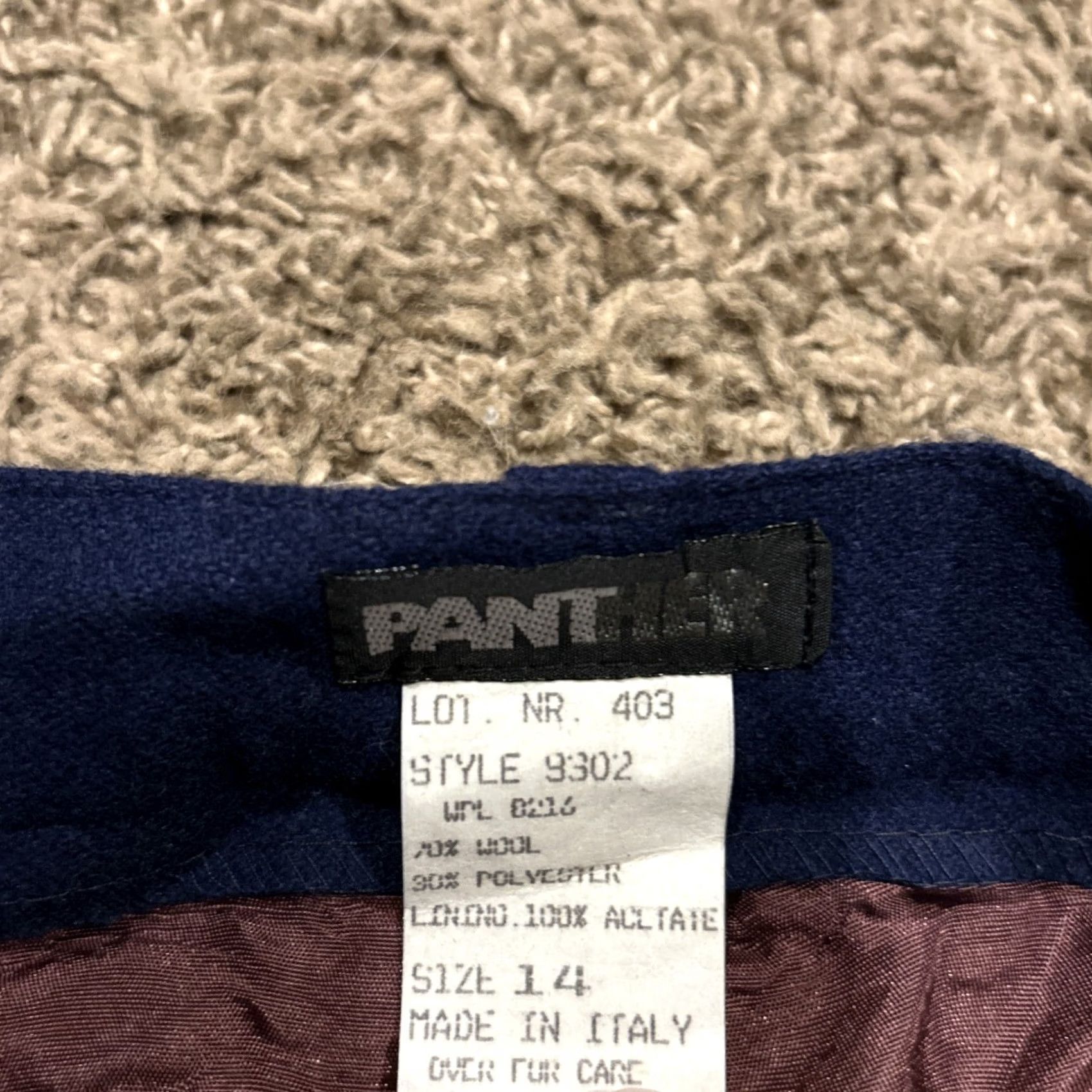 Vintage VINTAGE Panther Pants Size 14 Navy Blue High Rise Wool Blend Lined Ladies A36 Size 36" / US 14 / IT 50 - 2 Thumbnail