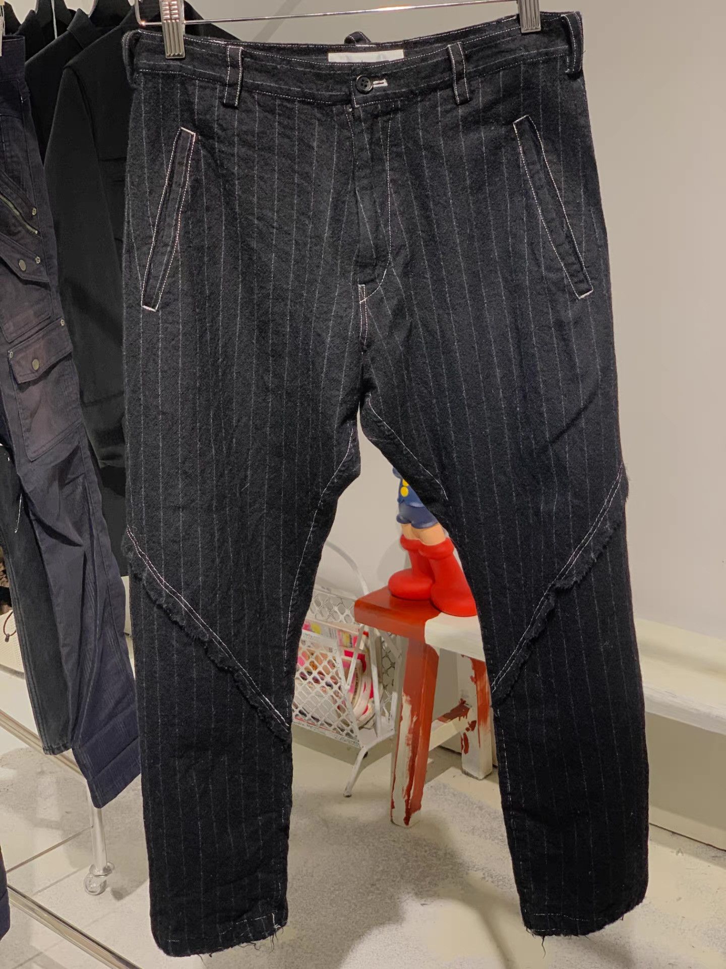 Sulvam Sulvam Runway Wool Trousers Q13 Size US 34 / EU 50 - 4 Thumbnail