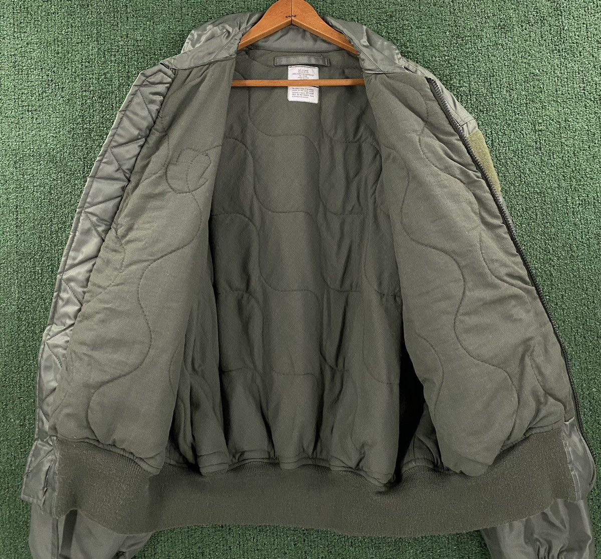 Vintage Cold Weather Flight Flyers 45/P Green Bomber Jacket Mens XL Size US XL / EU 56 / 4 - 4 Thumbnail