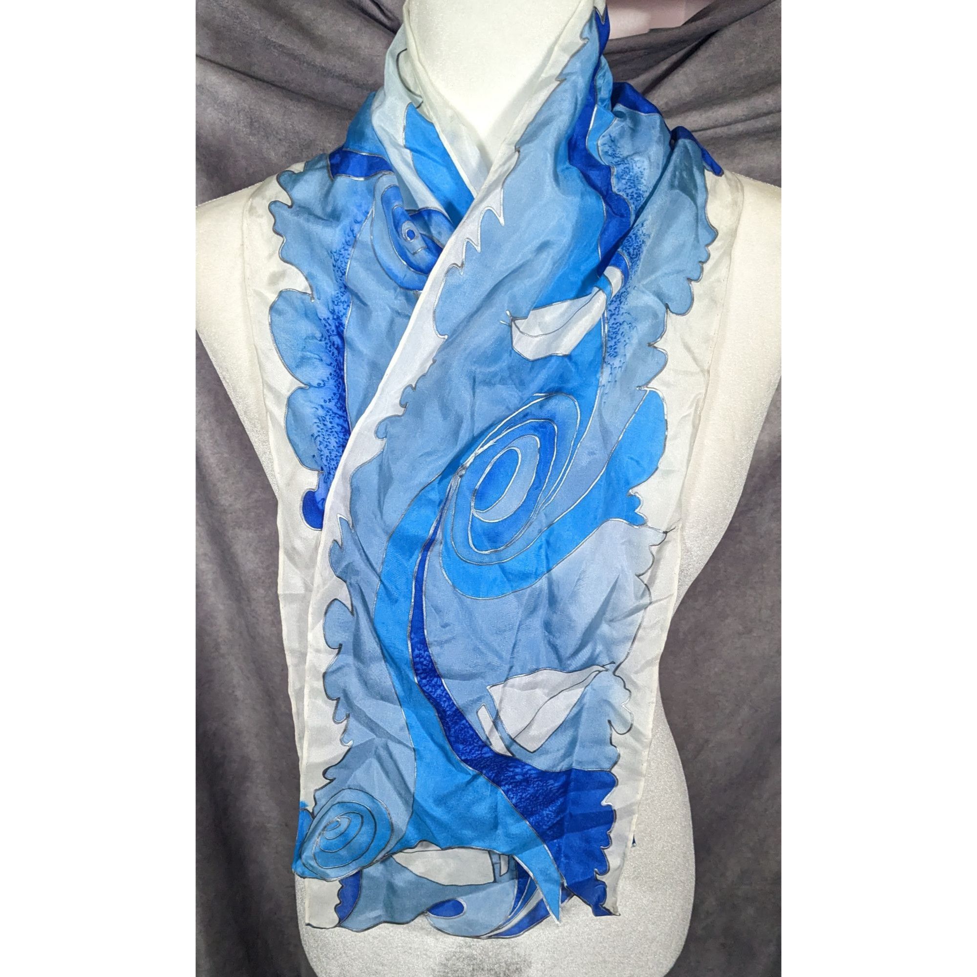 Other Vintage Hand Painted Betty Lanthrope Nautical Scarf Size ONE SIZE - 12 Thumbnail