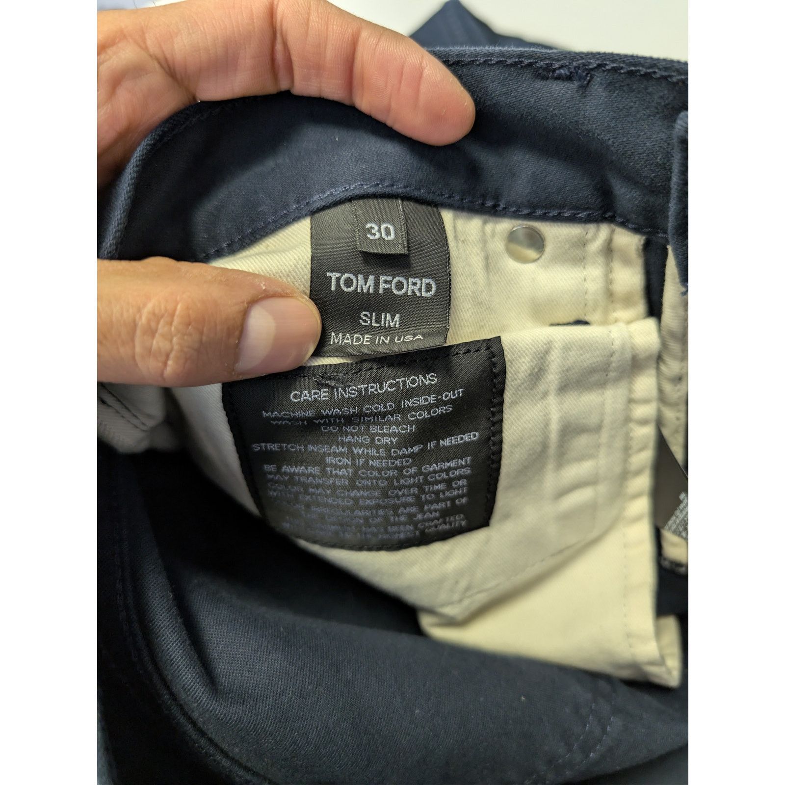 Tom Ford o1rshd1 Slim-Fit Denim Jeans in Dark Blue Size US 30 / EU 46 - 17 Thumbnail