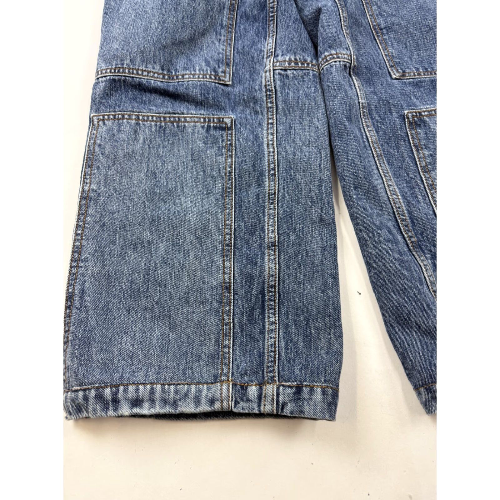 Jacquemus Jacquemus Jeans Mens 28 Blue High Rise Wide-Leg Cargo Denim Le Raphia Baggy 5-Pocket Zipper Size US 28 / EU 44 - 3 Thumbnail