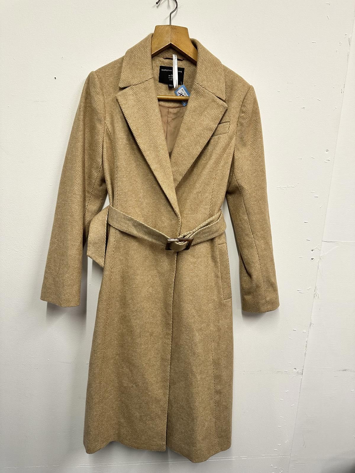 Other Dorothy Perkins Camel Belted Long Coat UK Size 10 Size M / US 6-8 / IT 42-44 - 1 Thumbnail