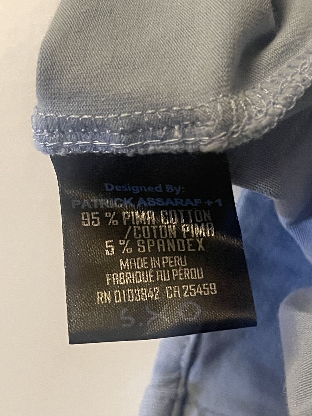 PATRICK ASSARAF Patrick Assaraf Mens Blue Collared Button Up Shirt Large Size US L / EU 52-54 / 3 - 6 Thumbnail