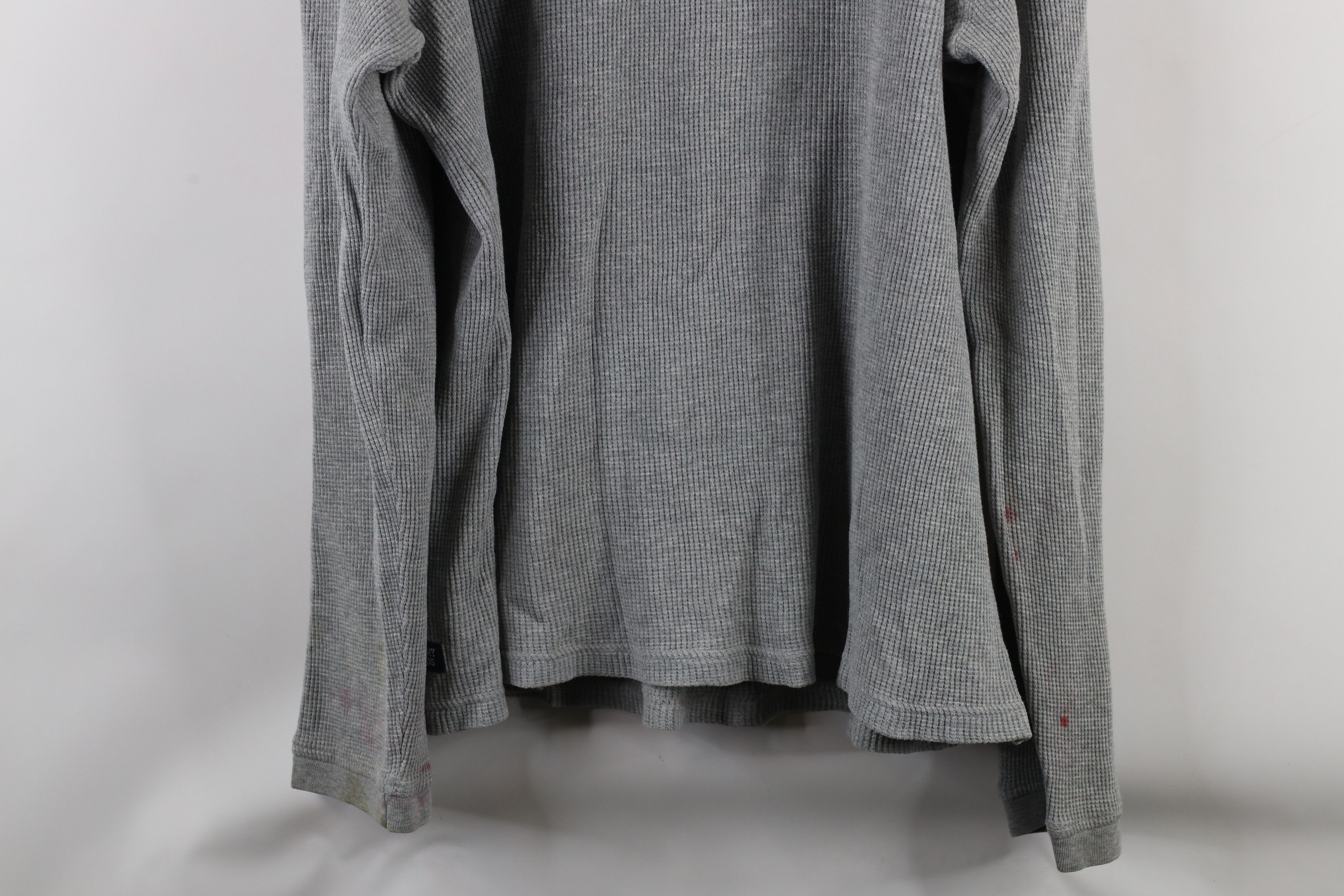 Tommy Hilfiger × Vintage Vintage 90s Tommy Hilfiger Thermal Waffle Knit T-Shirt Gray Size US XXL / EU 58 / 5 - 16 Thumbnail