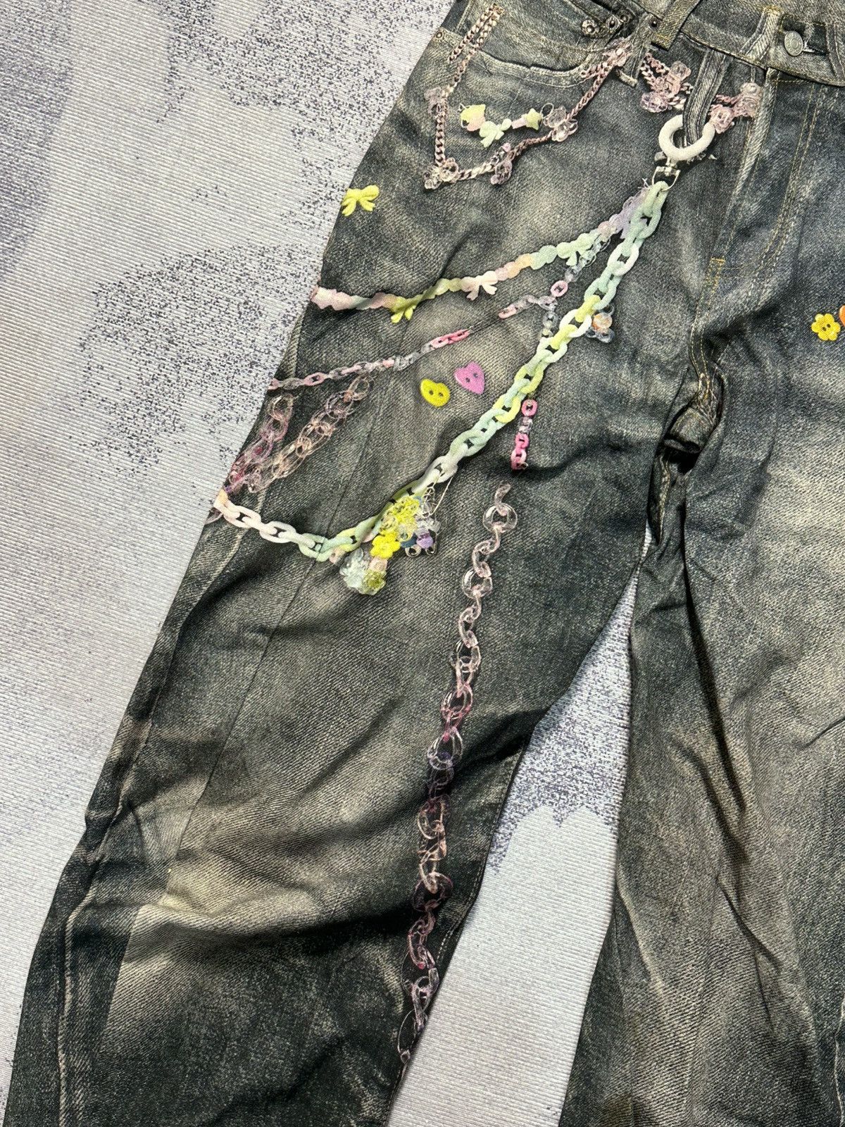 Acne Studios Acne Studios SS25 Candy Chain 3D Printed Vintage Wash 44 Size US 30 / EU 46 - 4 Thumbnail