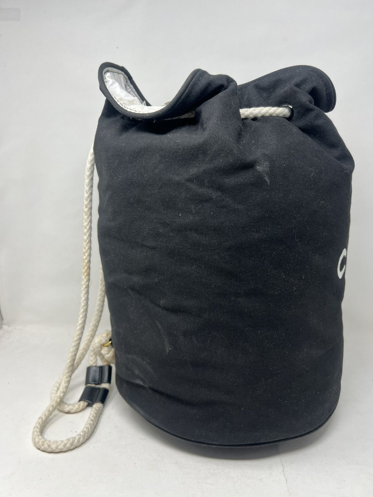 Chanel Chanel Black Drawstring Canvas Bucket Size ONE SIZE - 3 Thumbnail