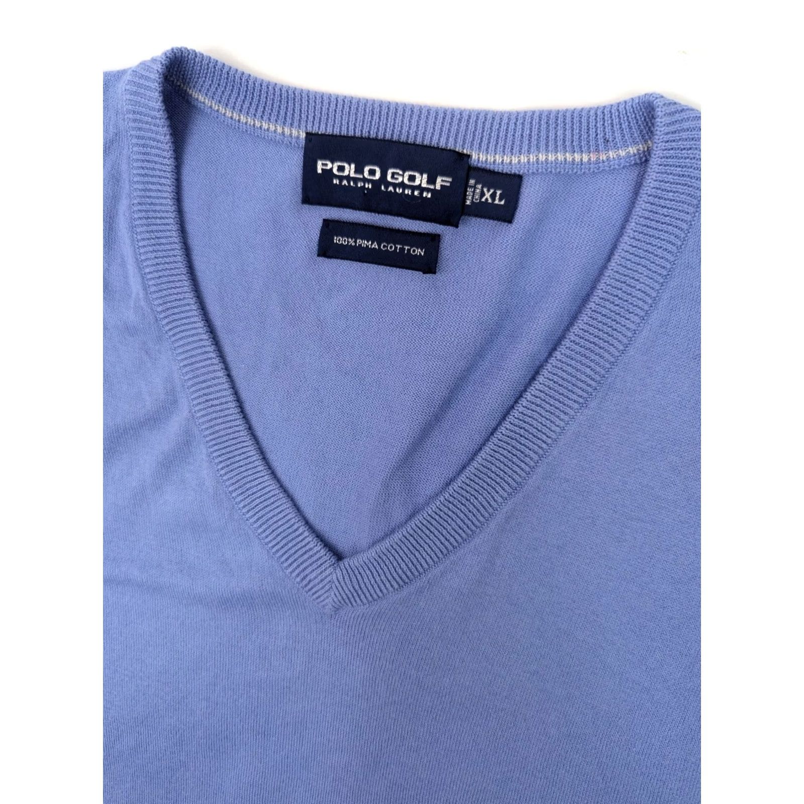 Polo Ralph Lauren Polo Ralph Lauren Polo Golf Men’s Pima Cotton Lightweight Vest XL Blue Sleeveless V-Neck Size US L / EU 52-54 / 3 - 2 Thumbnail