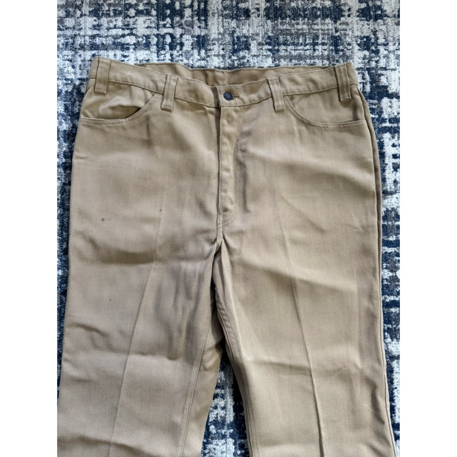 Denime VINTAGE Levi’s 60s Big E STA-PREST Beige Denim Jeans 38x29Tal on 42 White Tab 1960s Casual Mens Boys Size US 38 / EU 54 - 2 Thumbnail