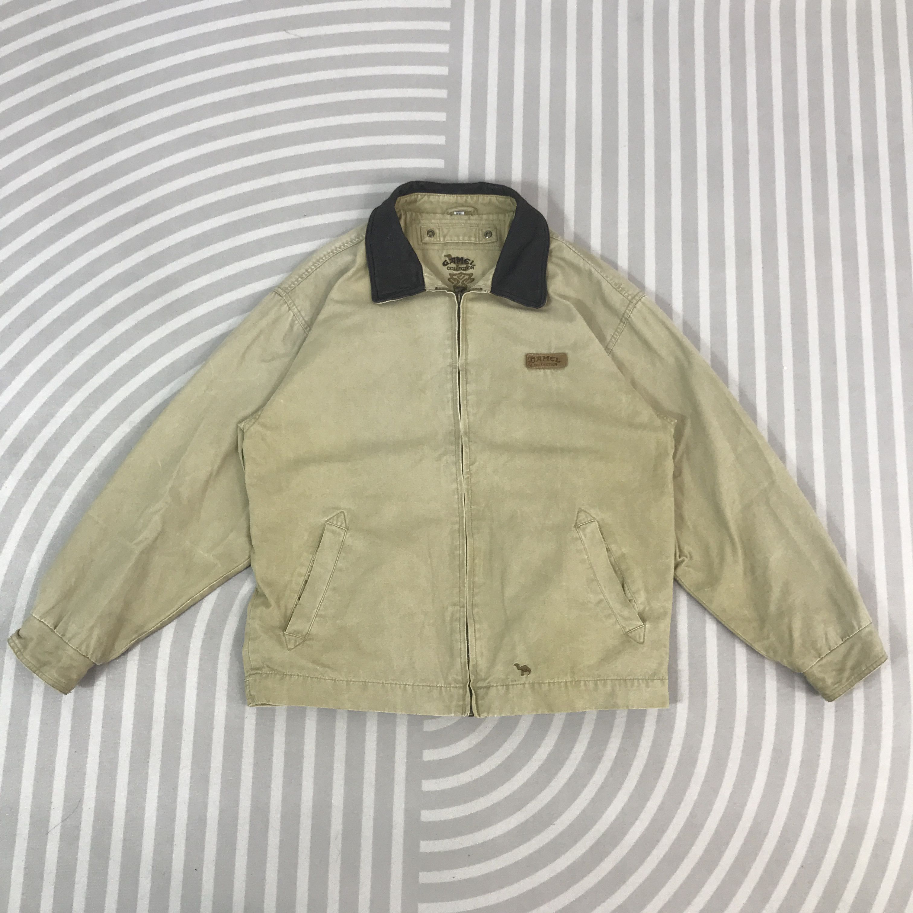 Camel Vintage Camel Collection leather collar Jacket K67B6 Size US L / EU 52-54 / 3 - 1 Thumbnail