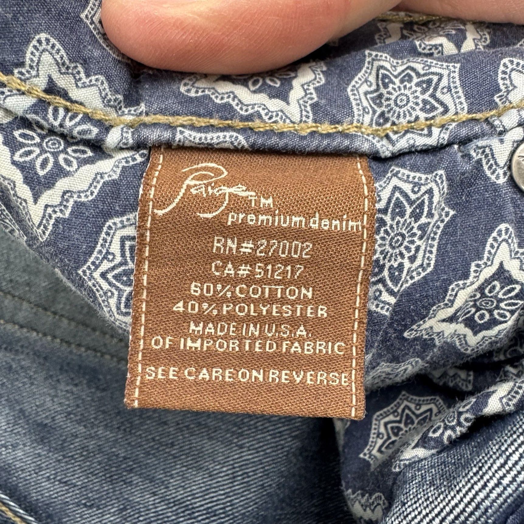 Paige VINTAGE Paige Jeans Womens Bootcut 26 Low Waist Blue Hipster Hippie USA Vtg 32.5in Inseam Jeans Womens Size 26" / US 2 / IT 38 - 5 Thumbnail